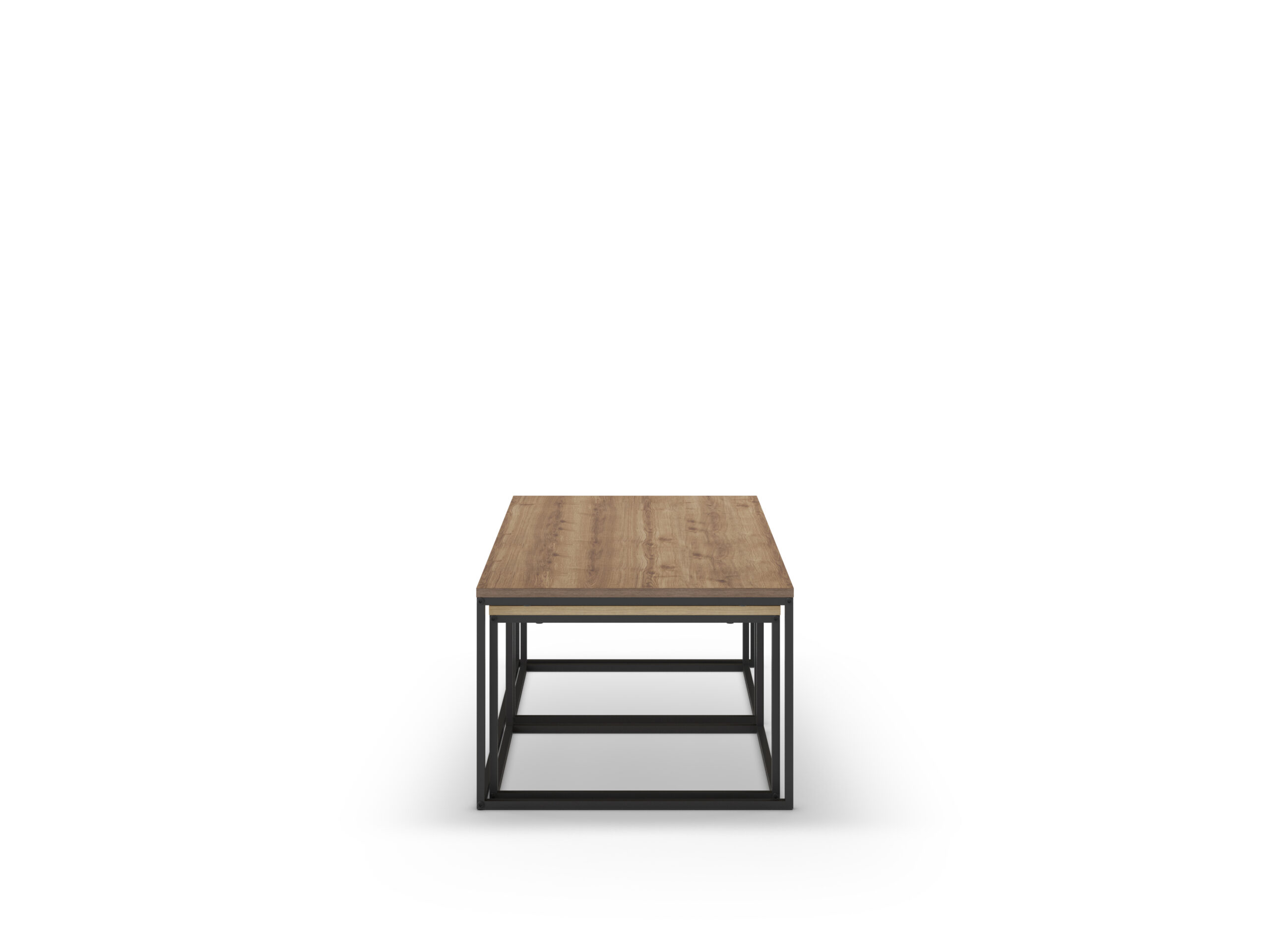 SET 3 MESAS CENTRO CAMELIA NOGAL/ROBLE/MARRON OSCU - Imagen 9