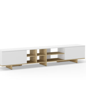 MUEBLE TV CEQUOIA 2P 230CM BLANCO/ROBLE