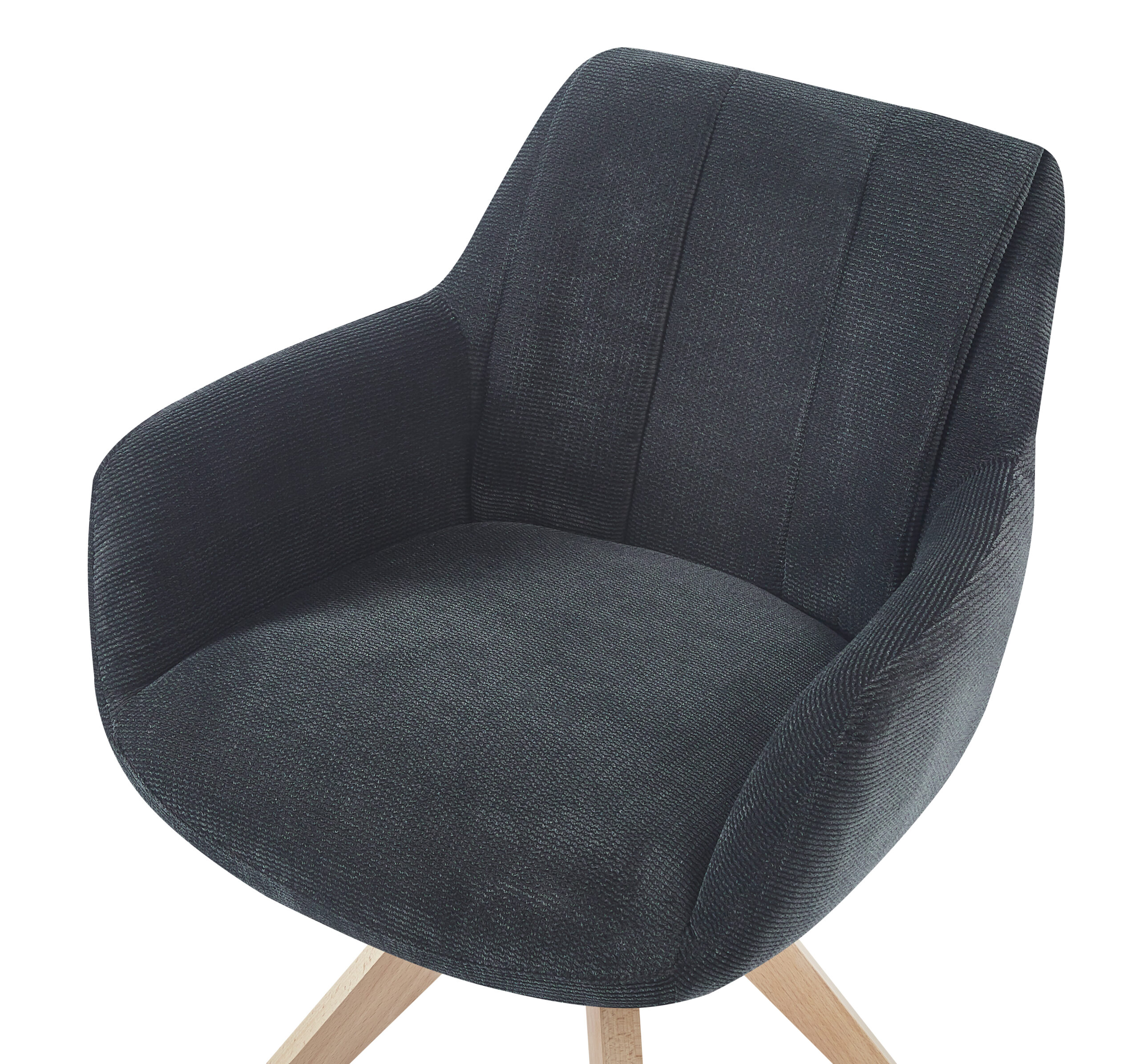 SILLON GIRATORIO LEIRE GRIS ANTRACITA 2P/CAJA - Imagen 2