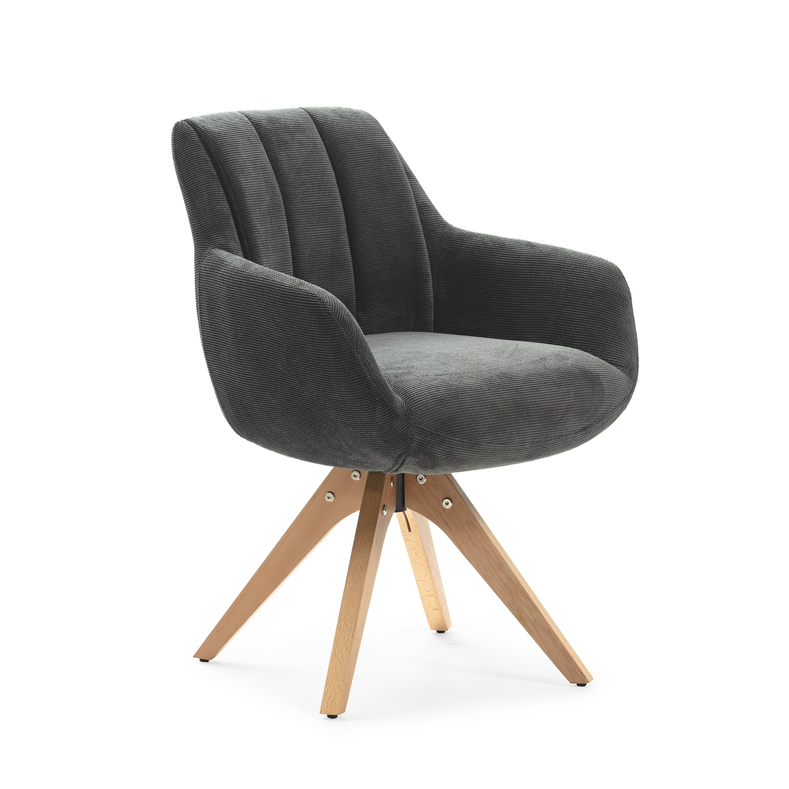 SILLON GIRATORIO LEIRE GRIS ANTRACITA 2P/CAJA