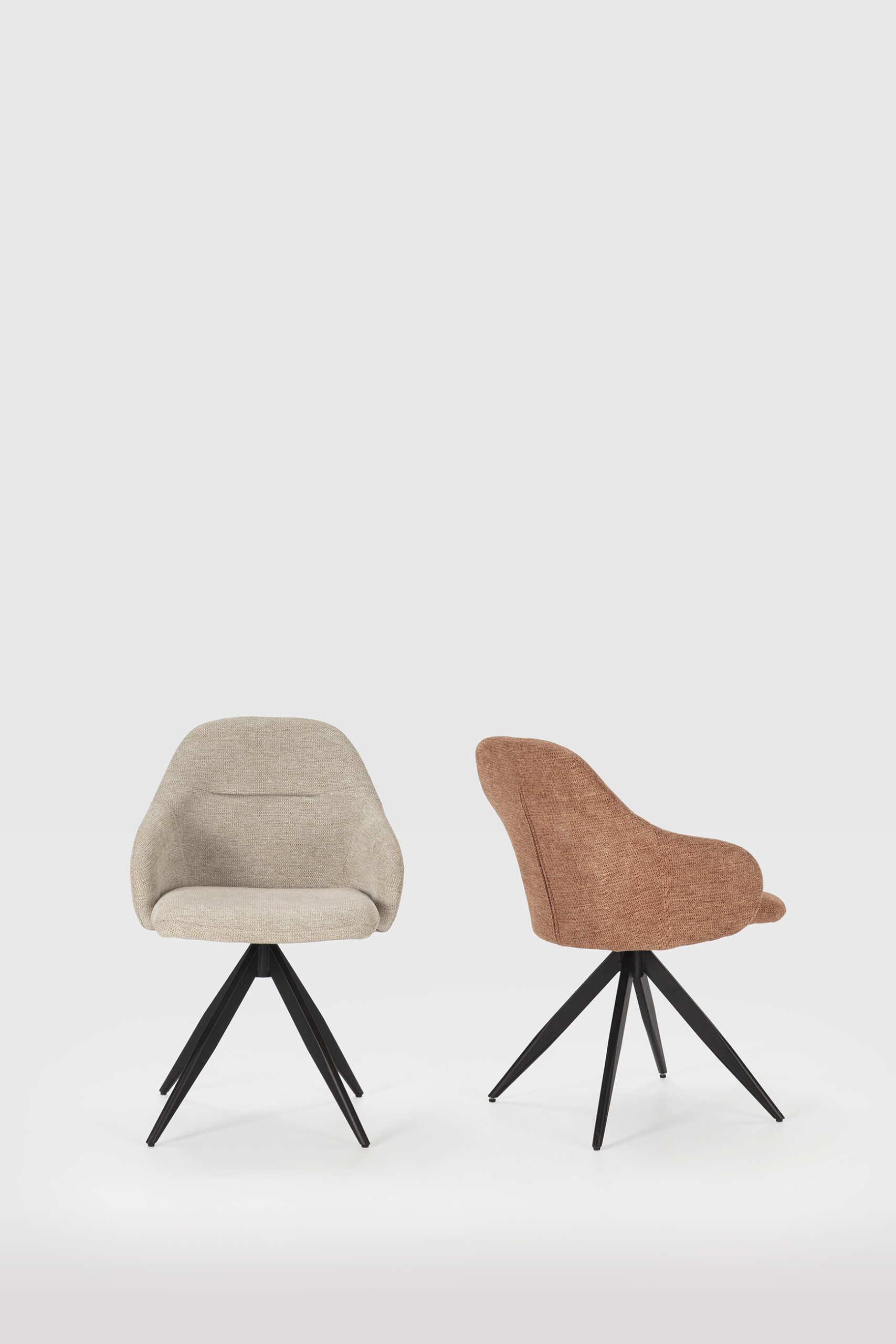 SILLON GIRATORIO TAMARA SALMON 2PC/2CAJAS - Imagen 2