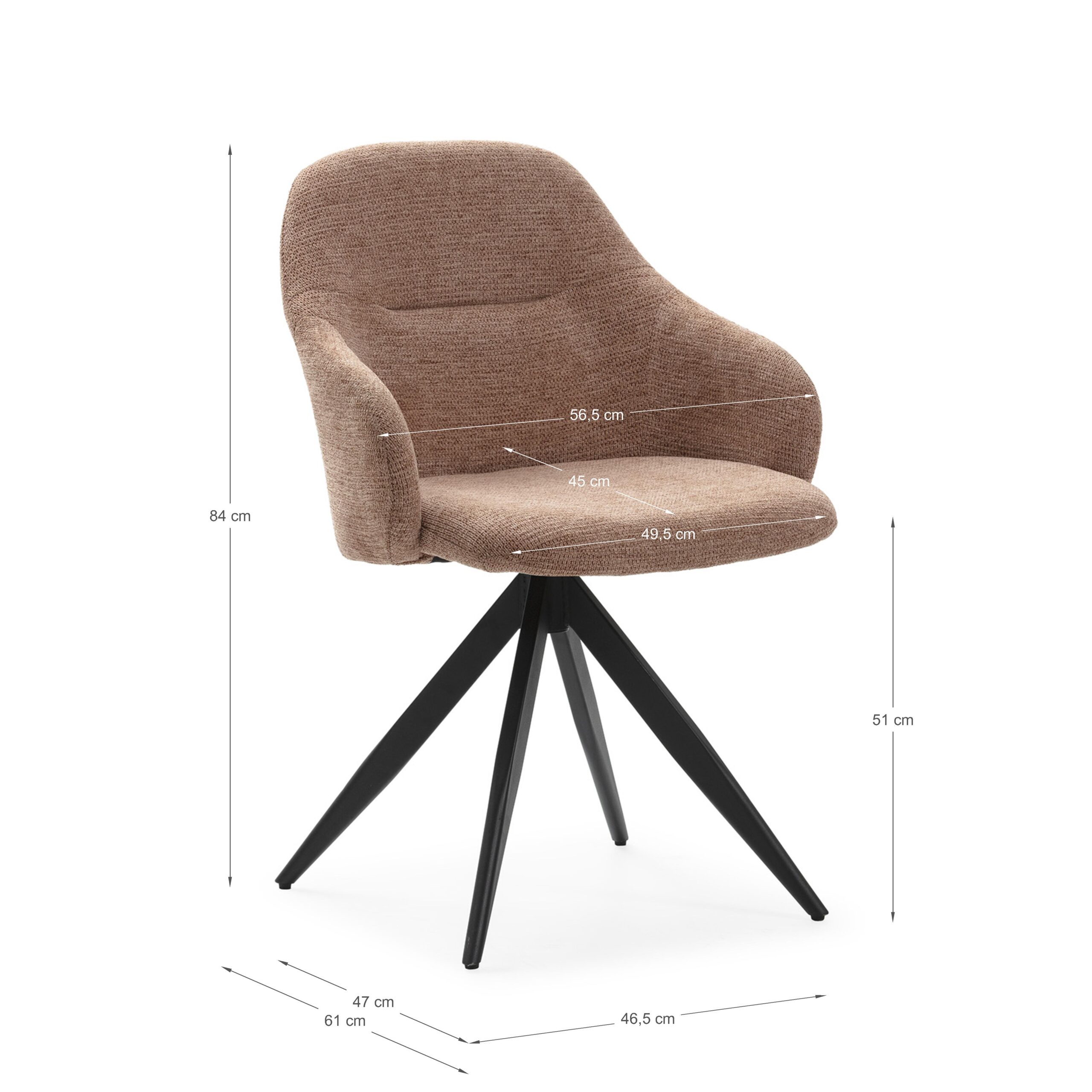 SILLON GIRATORIO TAMARA SALMON 2PC/2CAJAS - Imagen 3