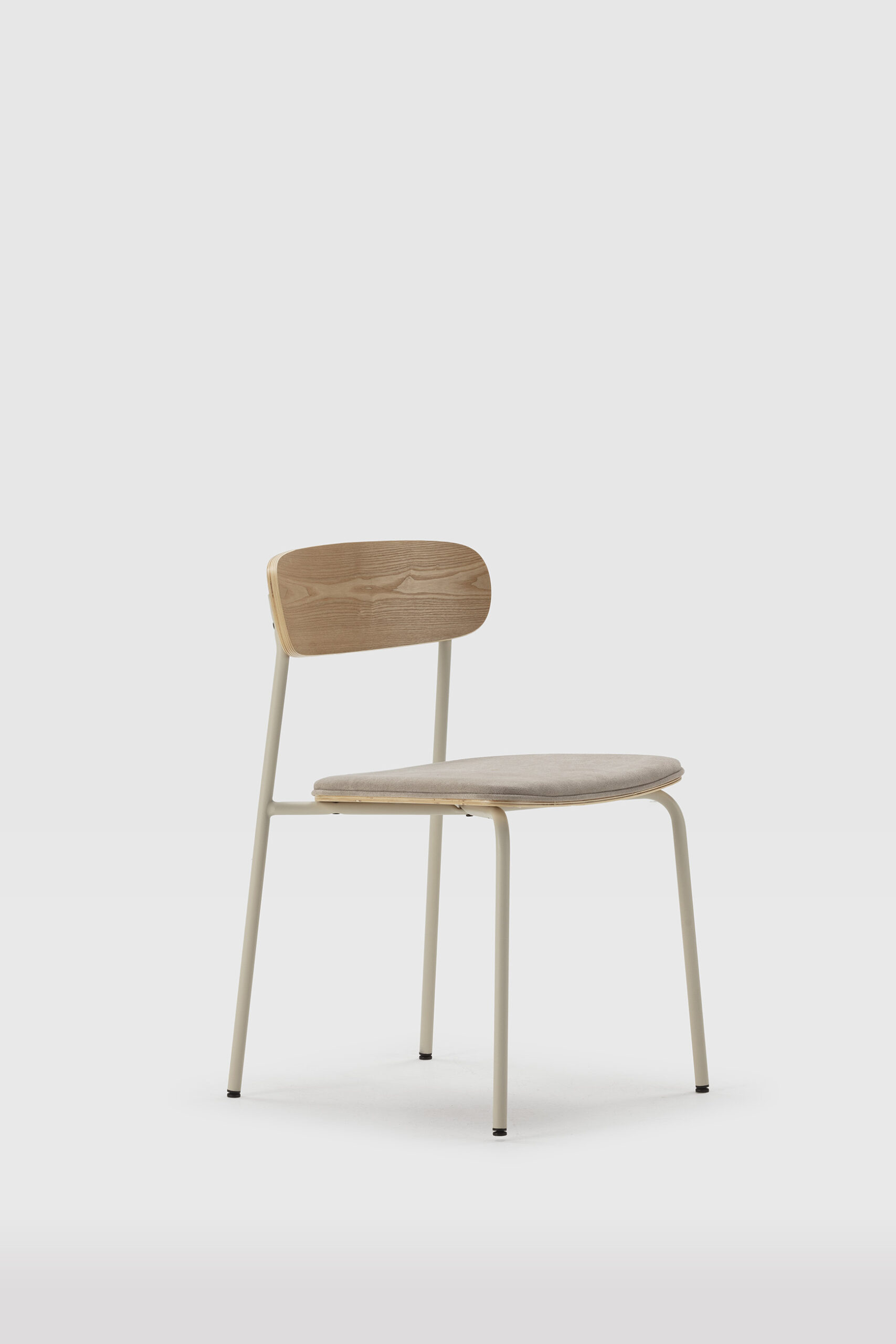 SILLA ADRIANA BEIGE/PATAS BLANCAS 2P/CAJA - Imagen 2