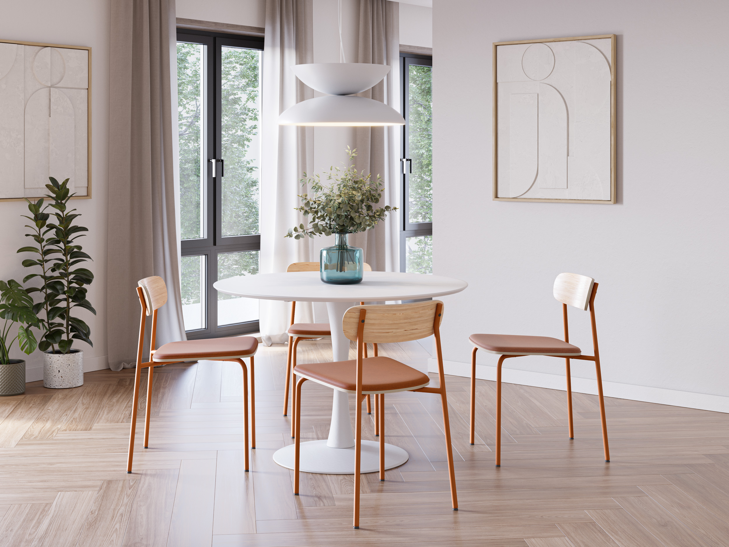 SILLA ADRIANA TEJA/PATAS TEJA 2P/CAJA - Imagen 3