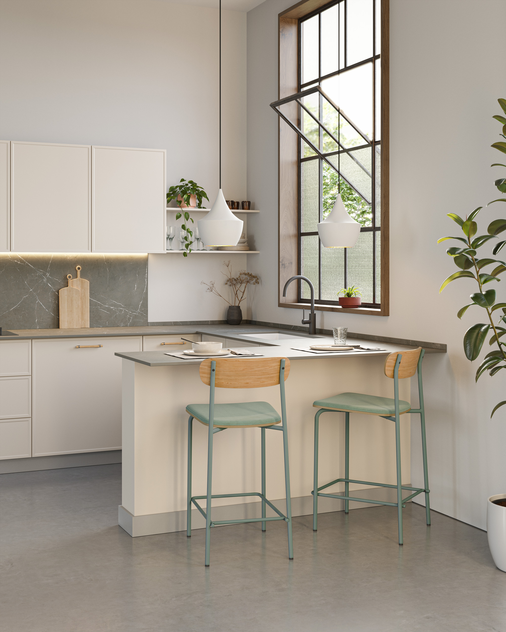 TABURETE ADRIANA AGUAMARINA/PATAS AGUAMARINA 2P/CA - Imagen 3