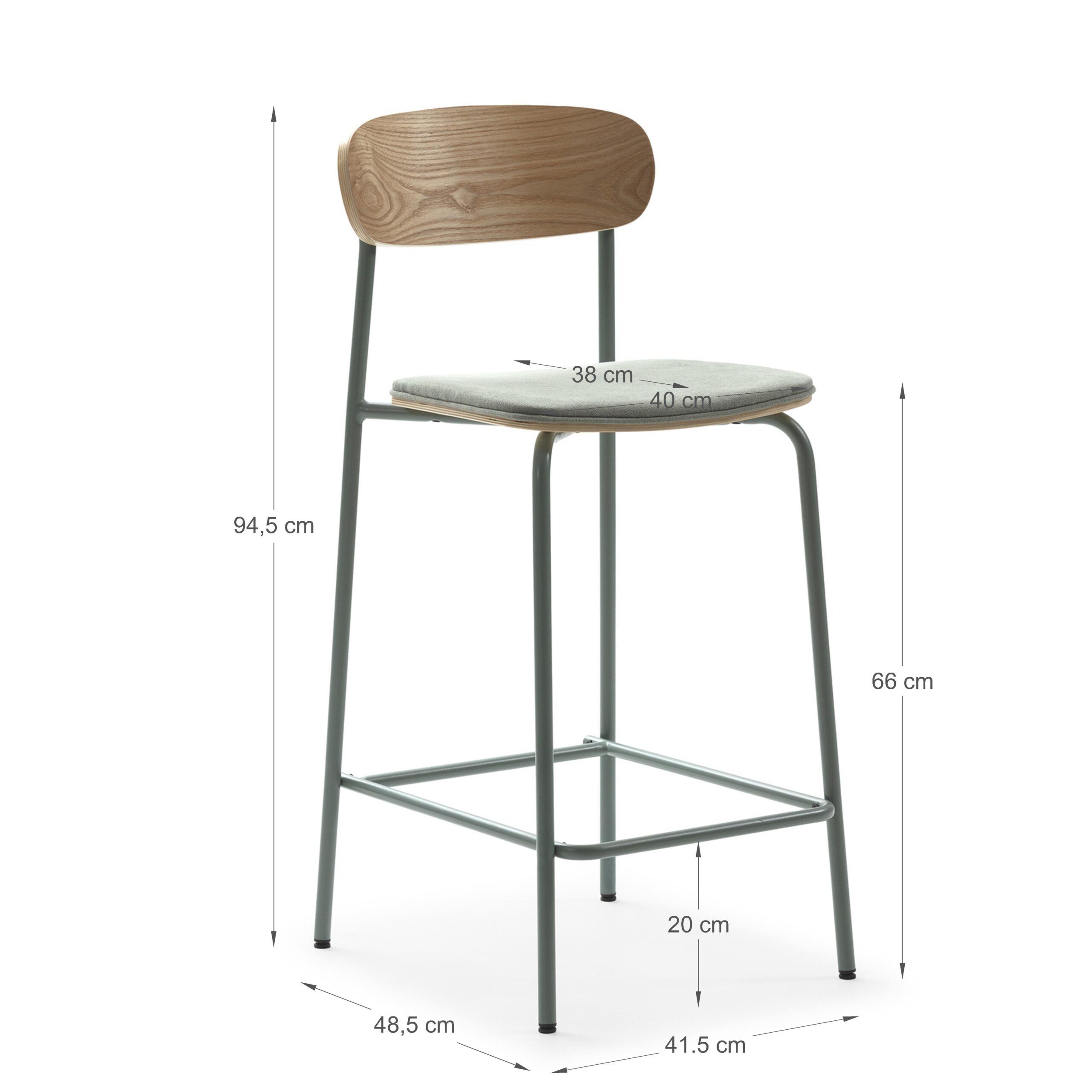 TABURETE ADRIANA AGUAMARINA/PATAS AGUAMARINA 2P/CA - Imagen 4