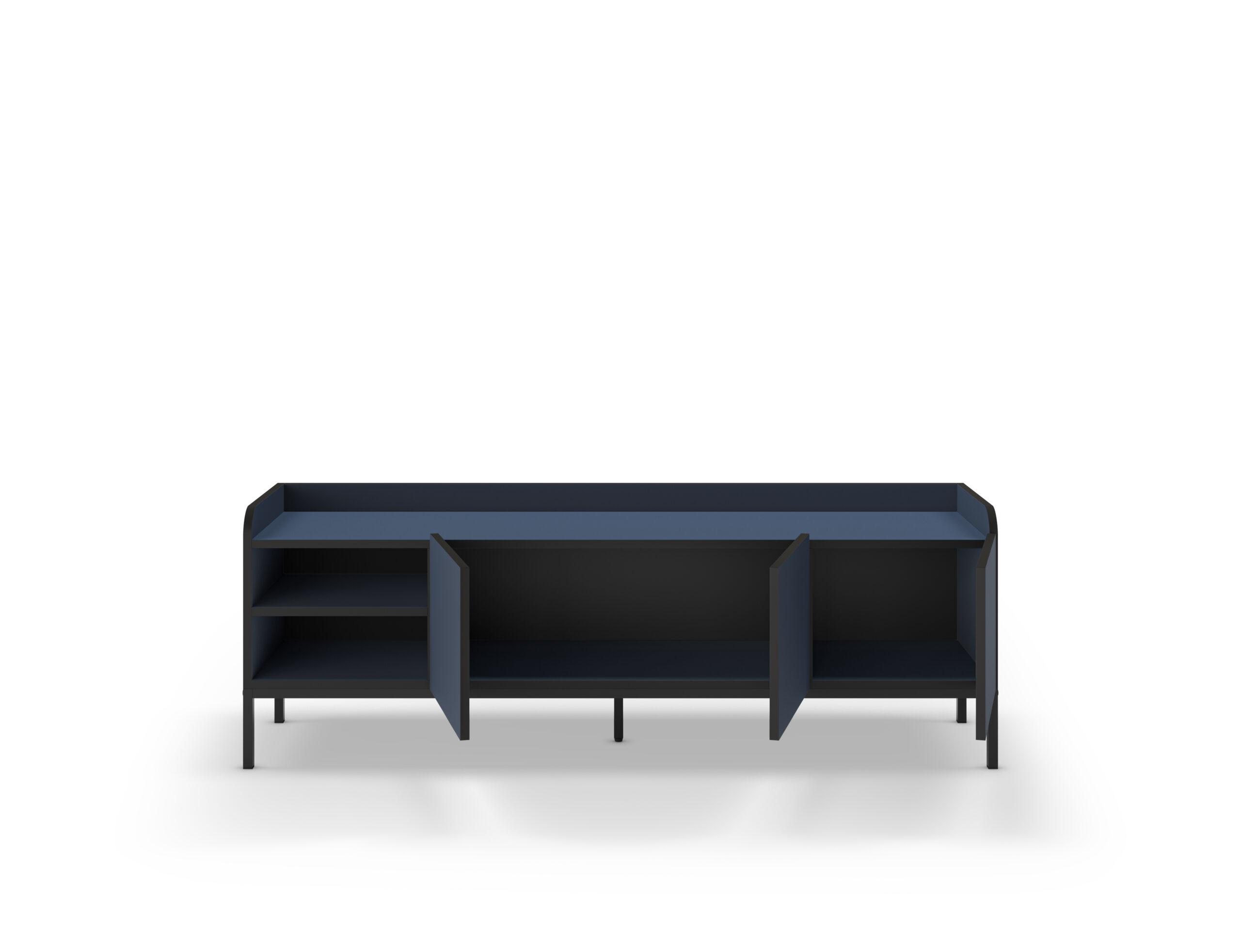 MUEBLE TV ADARA 3P2H 160CM AZUL/NEGRO - Imagen 2