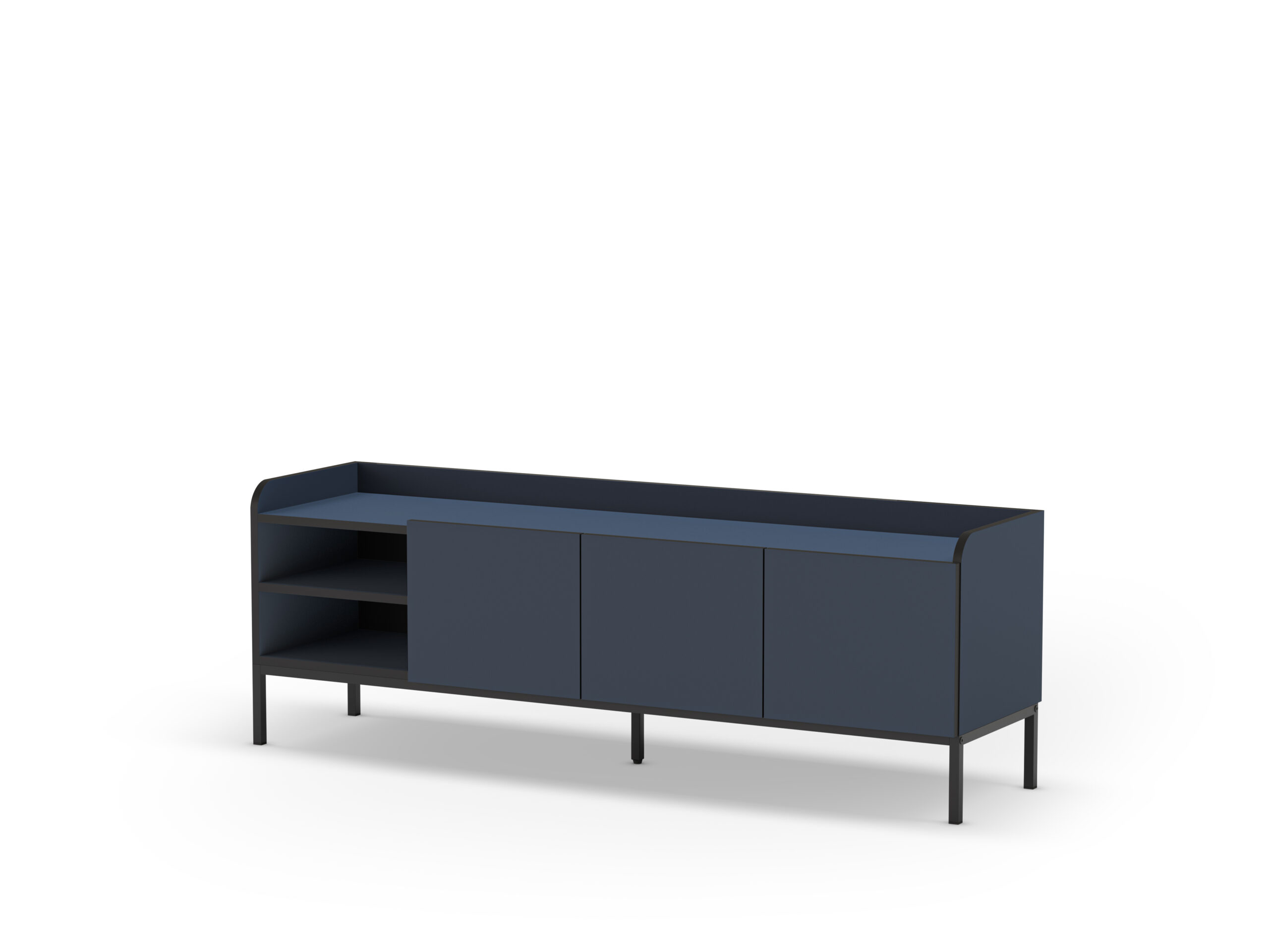 MUEBLE TV ADARA 3P2H 160CM AZUL/NEGRO - Imagen 6