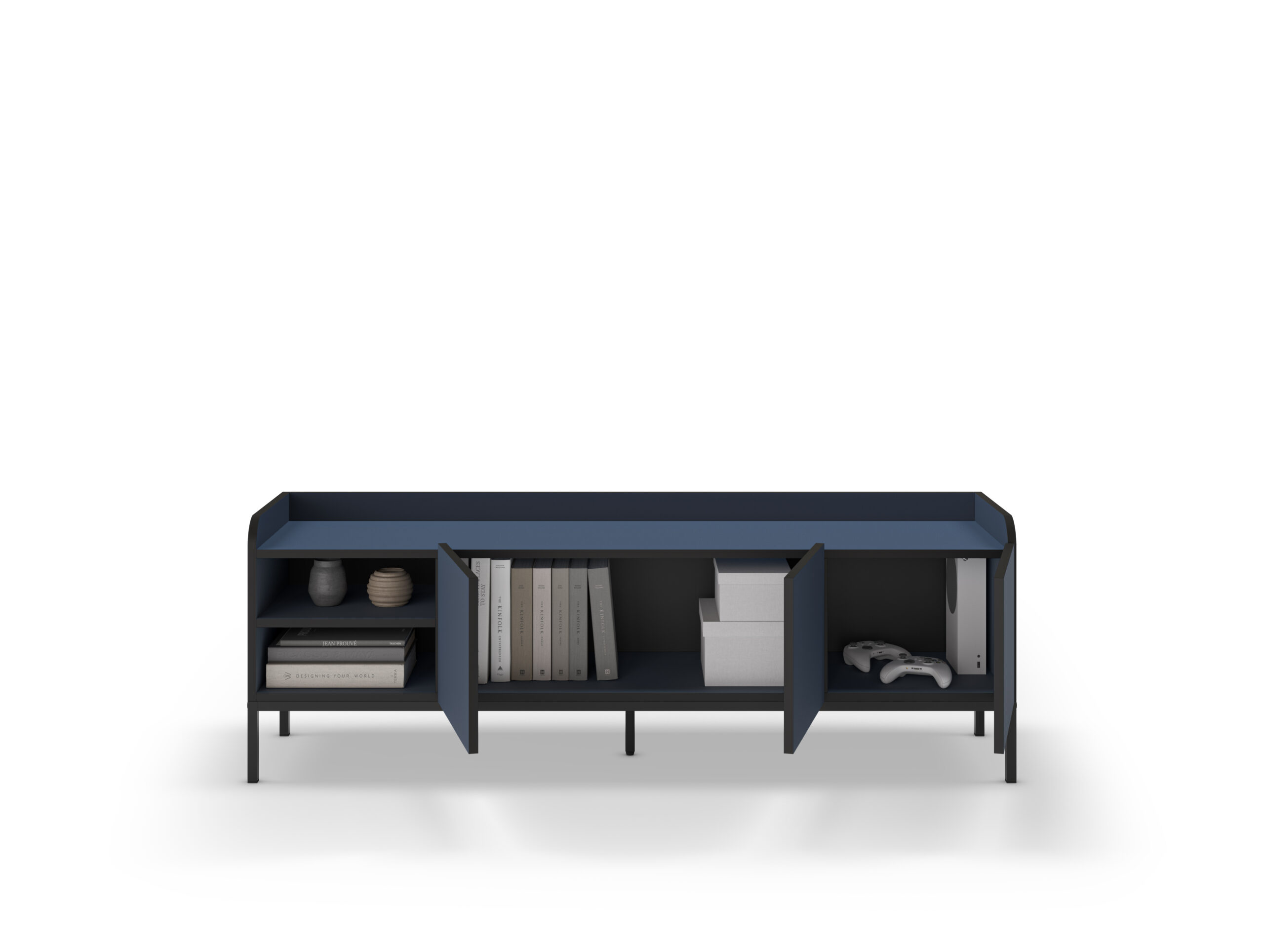 MUEBLE TV ADARA 3P2H 160CM AZUL/NEGRO - Imagen 8