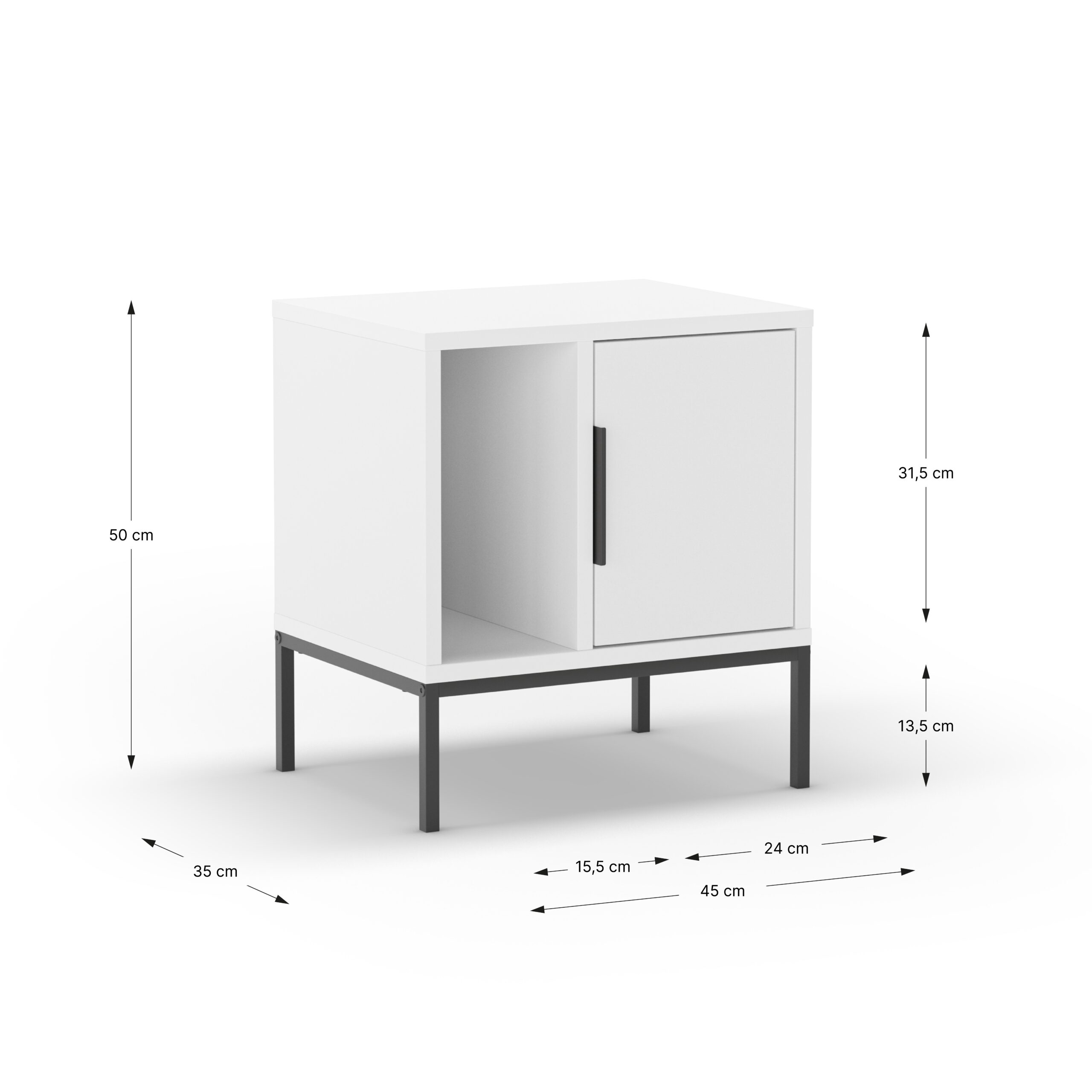 MESITA LANI 1P1H BLANCO PATA RECTA - Imagen 4