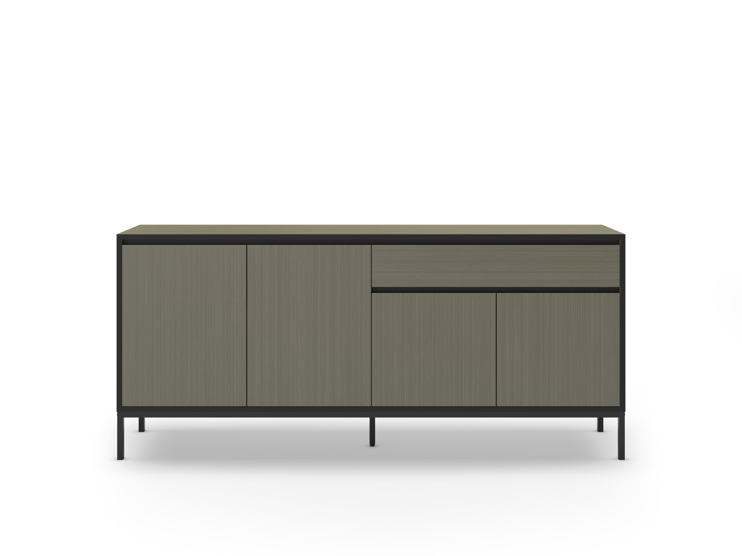 APARADOR LORENZA 4P1C 180CM VERDE/NEGRO PATA METAL - Imagen 5