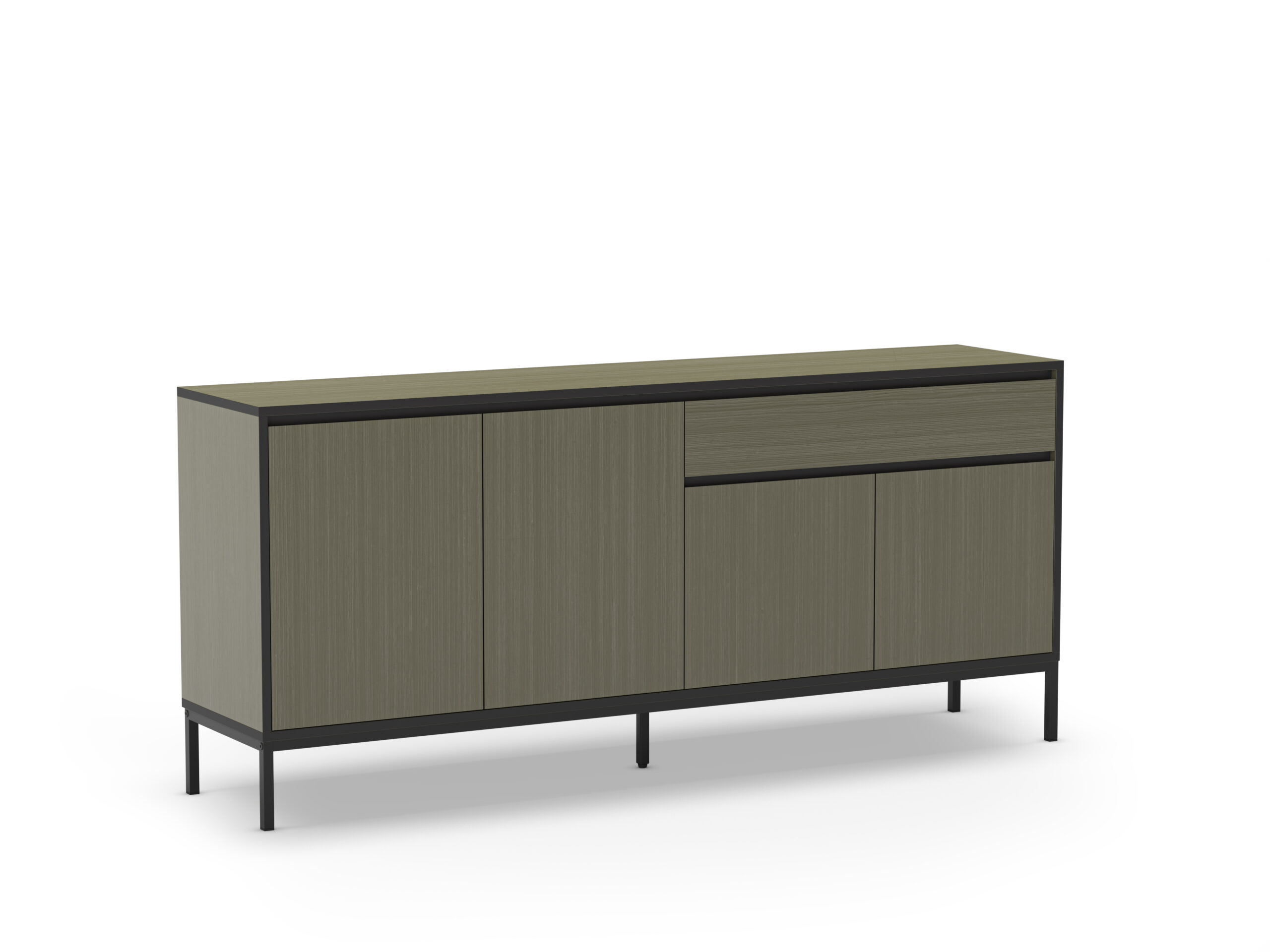 APARADOR LORENZA 4P1C 180CM VERDE/NEGRO PATA METAL - Imagen 6