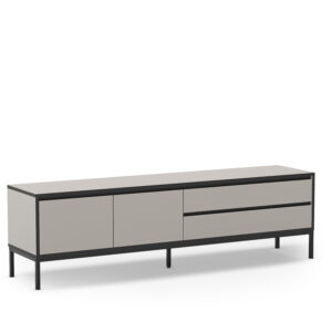 MUEBLE TV LORENZA 2P2C 180CM CREMA/NEGRO PATA META
