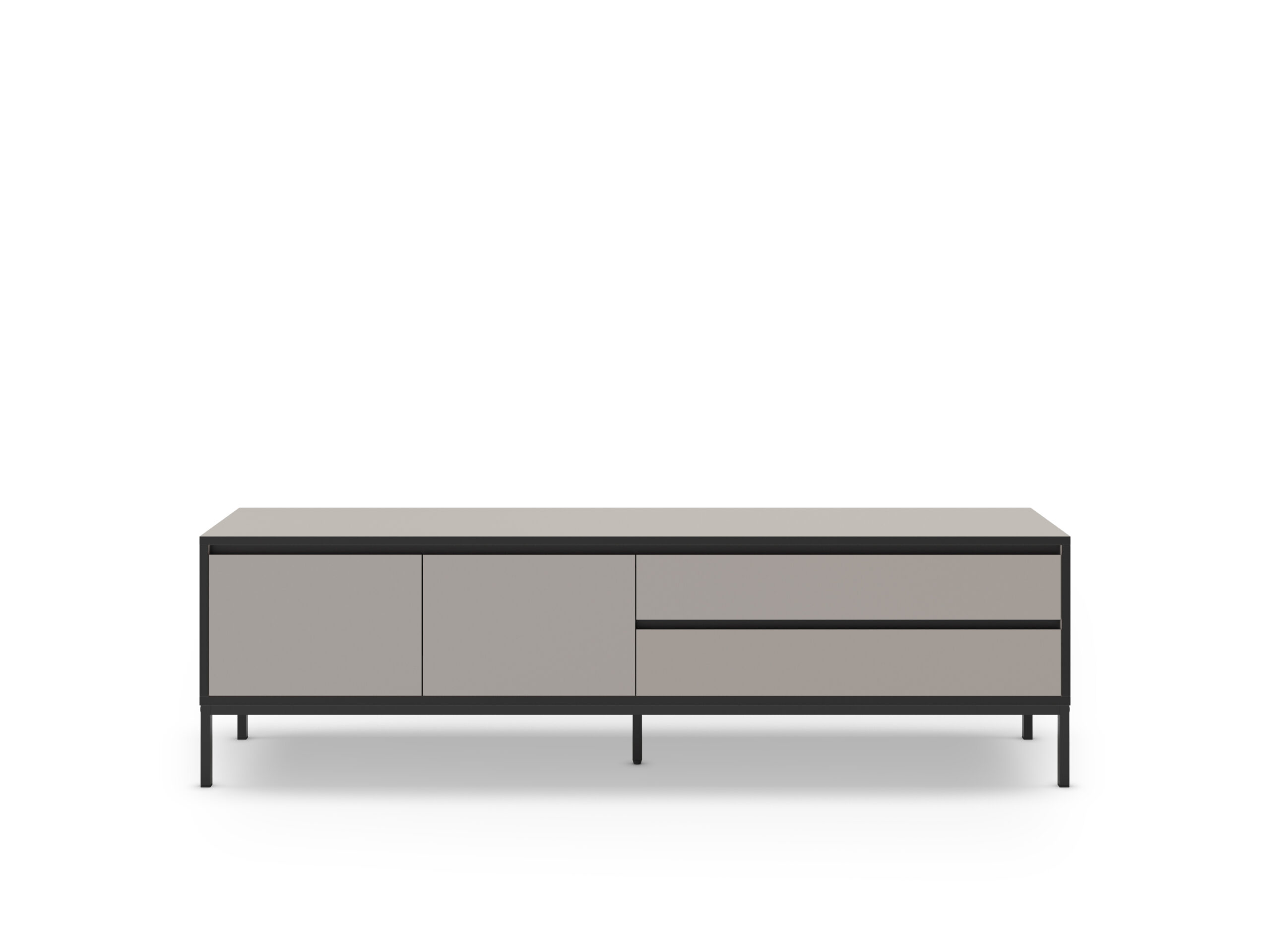MUEBLE TV LORENZA 2P2C 180CM CREMA/NEGRO PATA META - Imagen 10