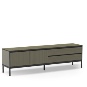 MUEBLE TV LORENZA 2P2C 180CM VERDE/NEGRO PATA META