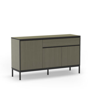 APARADOR LORENZA 3P1C 140CM VERDE/NEGRO PATA METAL