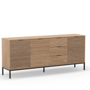 APARADOR ARIEL 3P3C 180CM SEPET PATA METAL