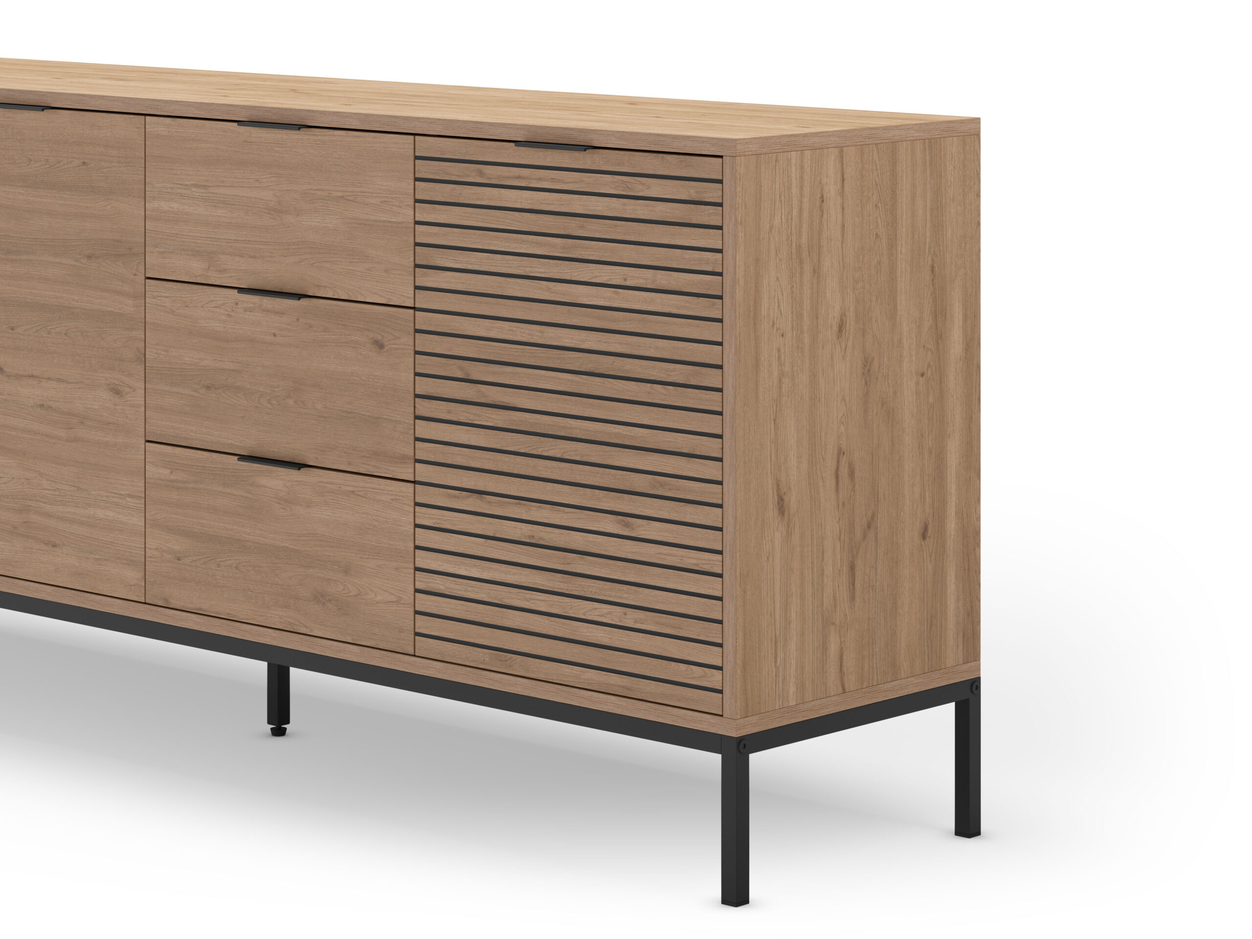 APARADOR ARIEL 3P3C 180CM SEPET PATA METAL - Imagen 6