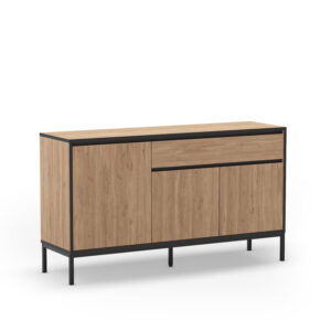 APARADOR LORENZA 3P1C 140CM SEPET/NEGRO PATA METAL