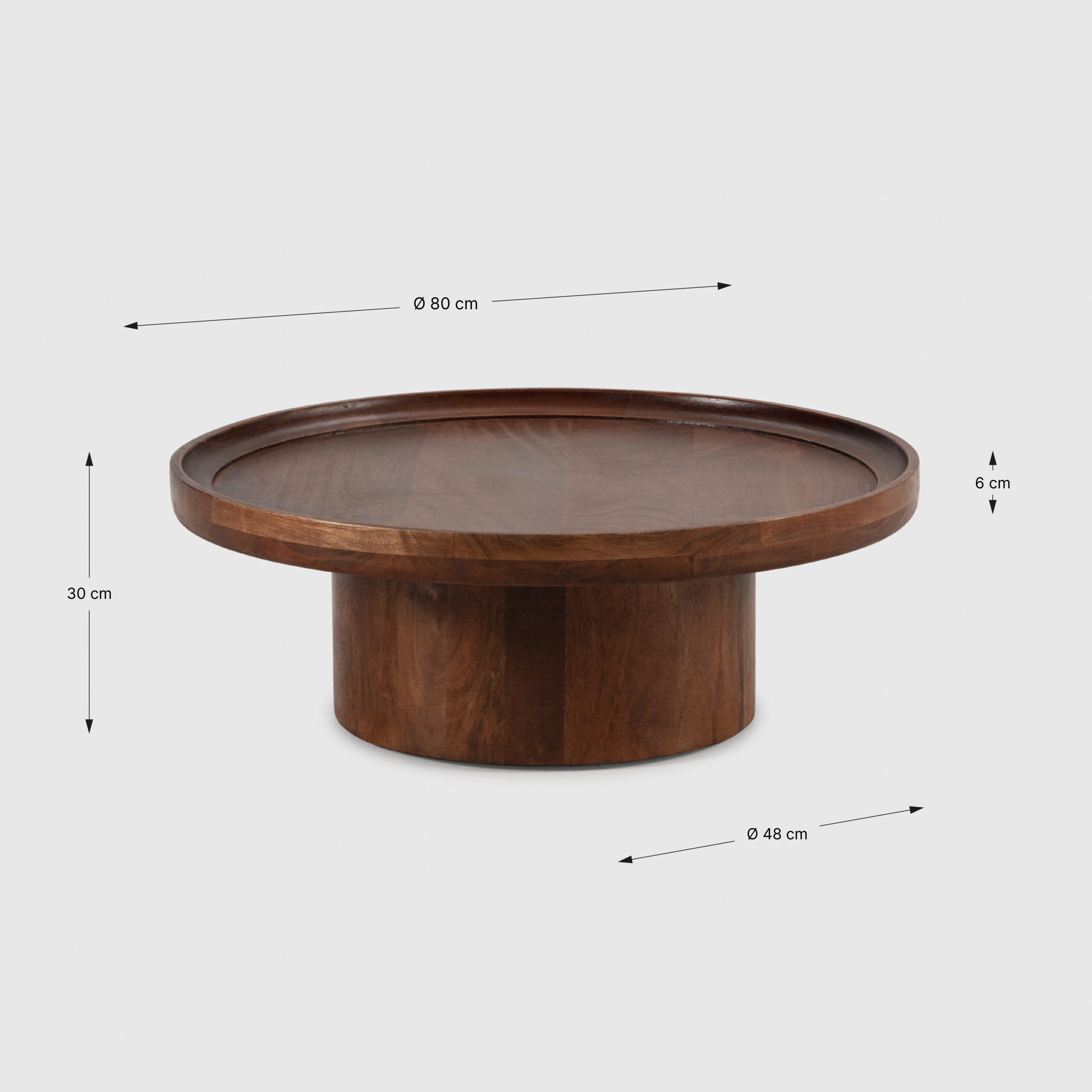 MESA CENTRO GISELLE MARRON OSCURO - Imagen 2