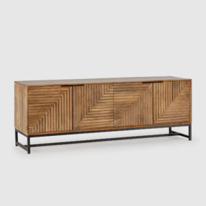 MUEBLE TV NEREIDA 4P 160CM NATURAL PATA METAL