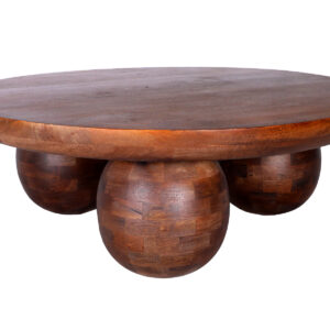 MESA CENTRO REDONDA AILEN 100CM MARRON