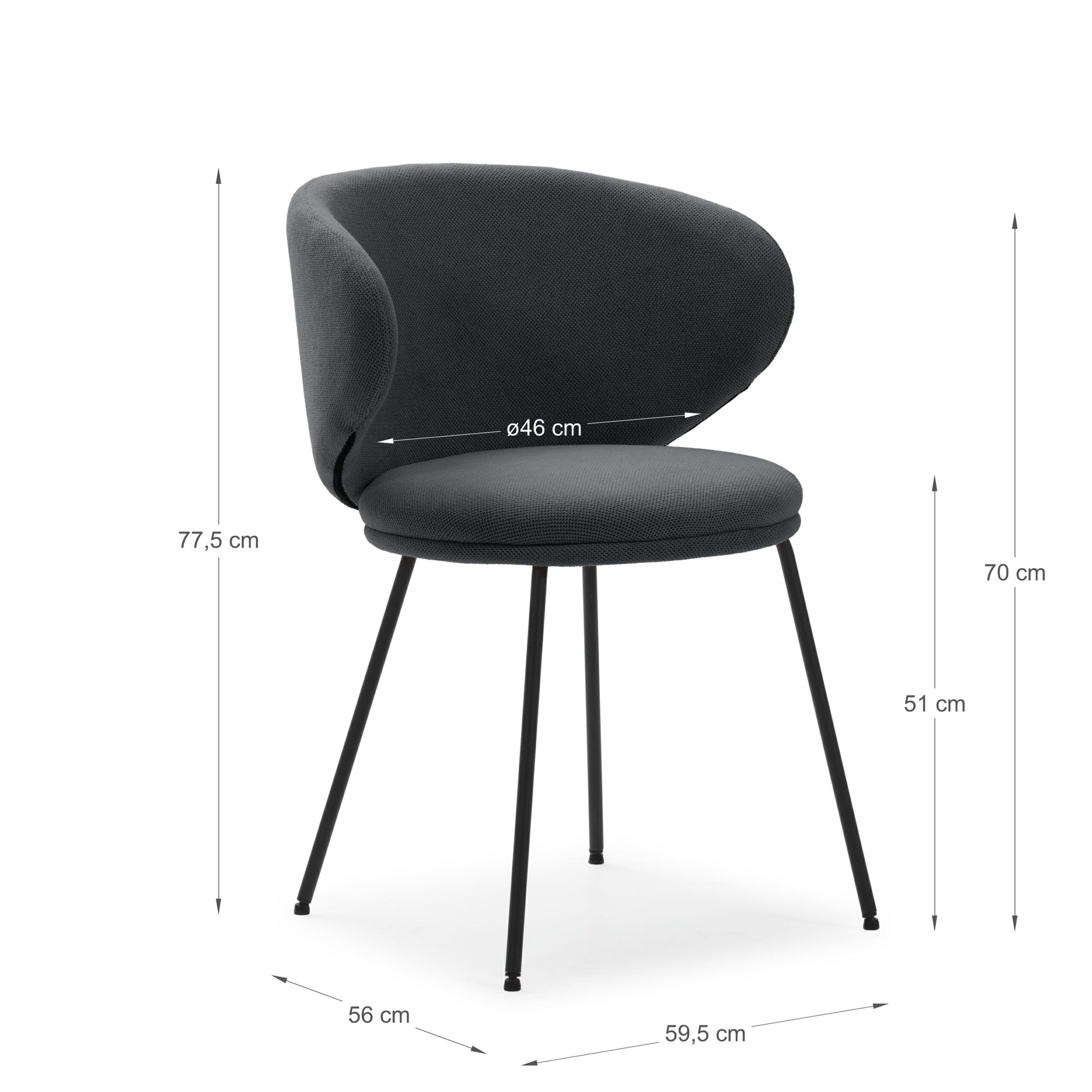 SILLA RUSH GRIS OSCURO 2P/CAJA - Imagen 3