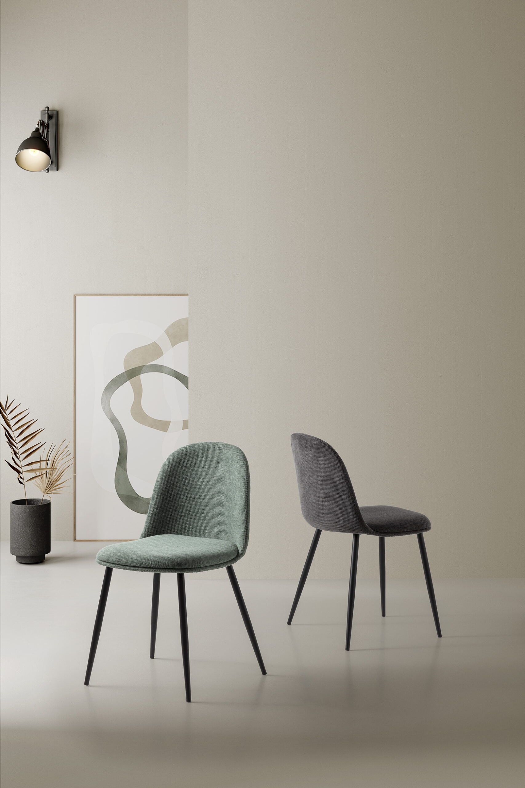 SILLA MALILA GRIS OSCURO 4P/CAJA - Imagen 2