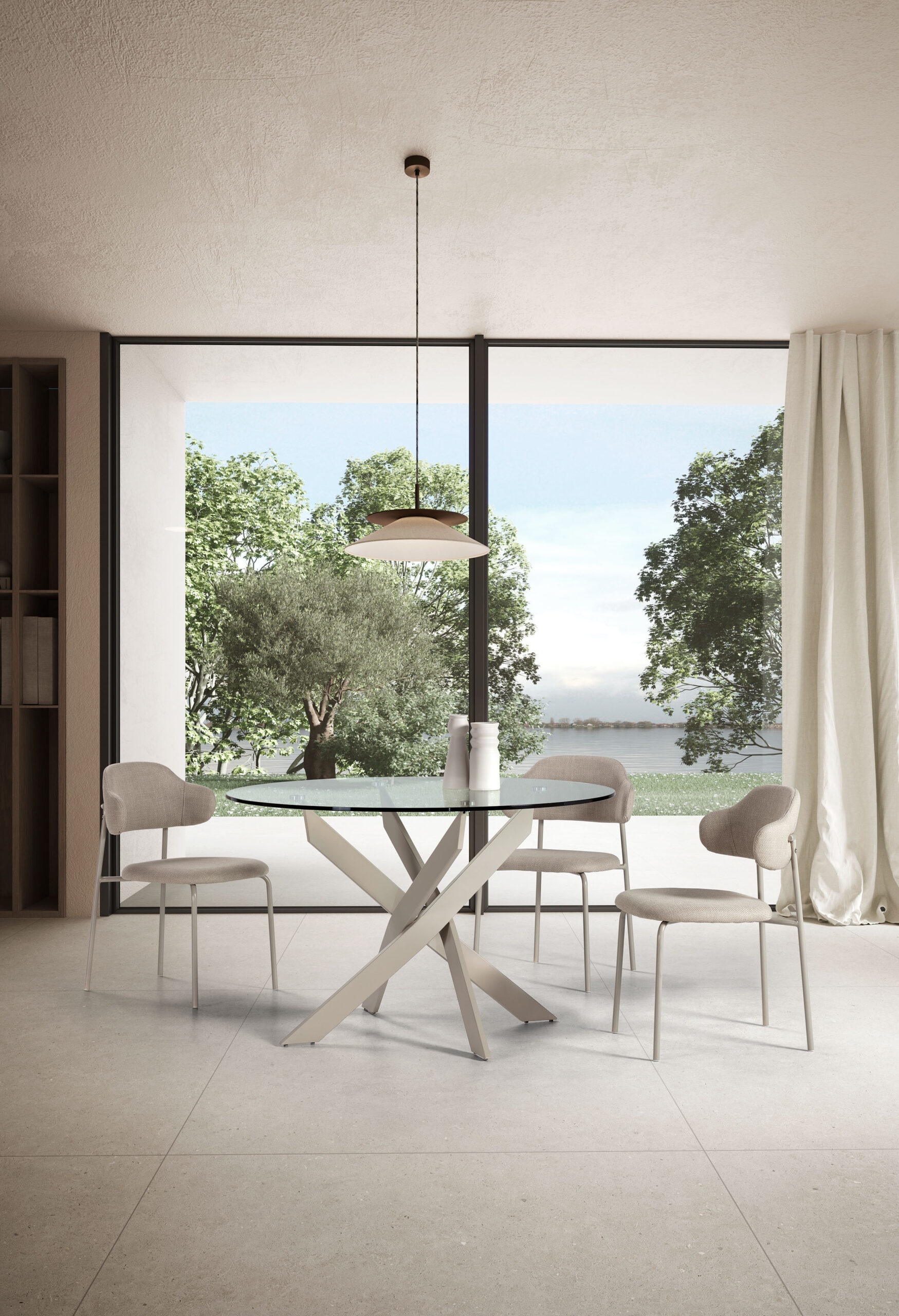 MESA REDON. RUTH 120CM CREMA - Imagen 2