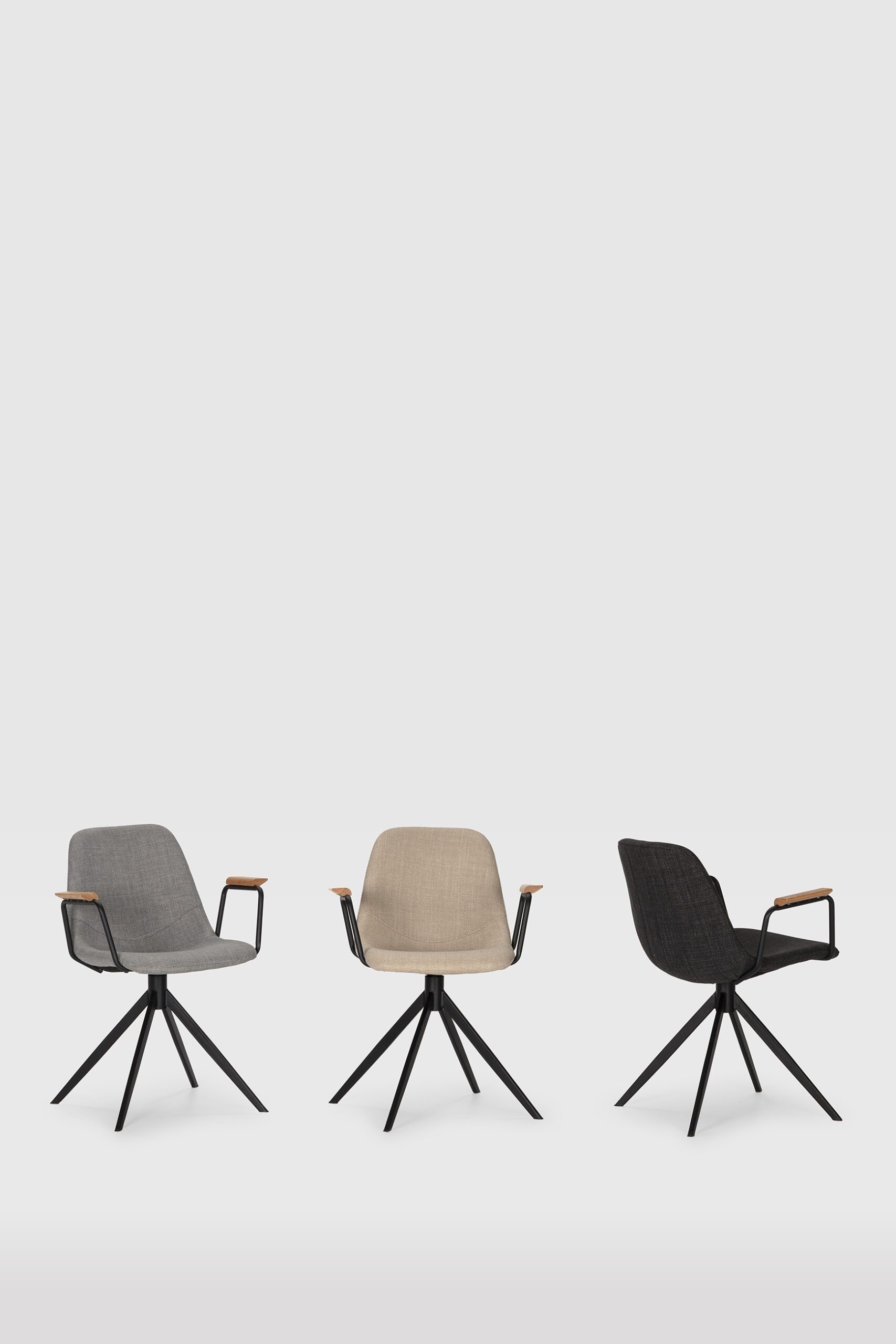 SILLA GIRATORIA TALI C/BRAZOS GRIS CLARO 2P/CAJA - Imagen 2