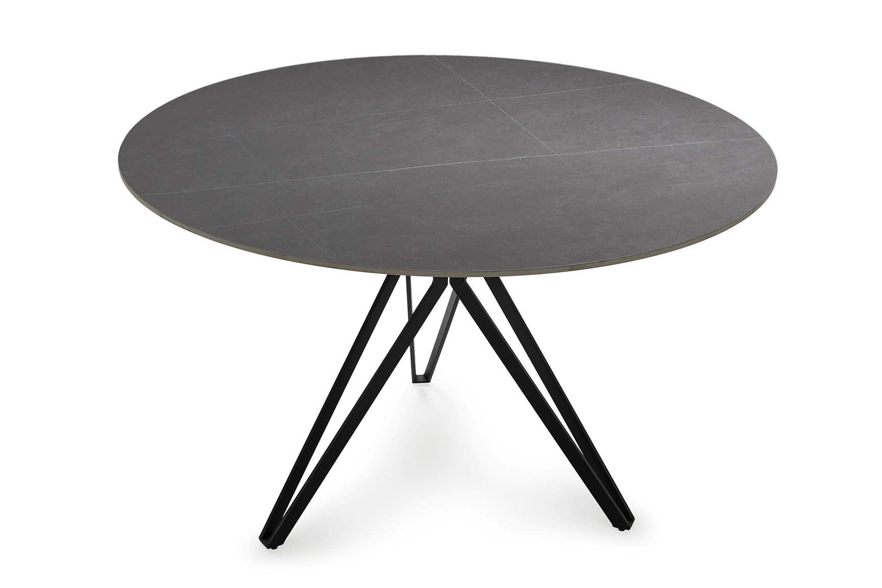 MESA REDONDA AINA 120CM GRIS CLARO PATAS METAL NEG - Imagen 5