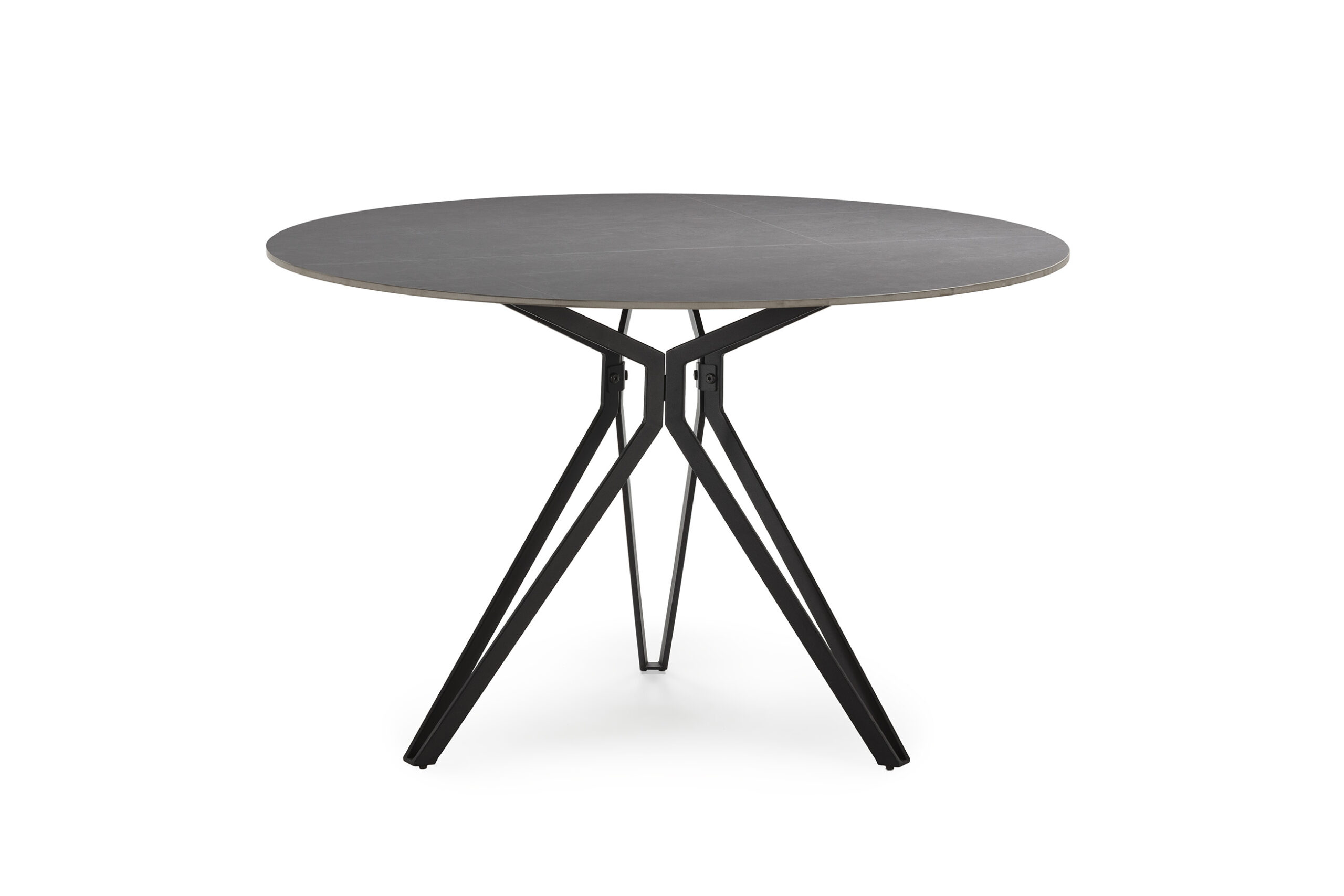 MESA REDONDA AINA 120CM GRIS CLARO PATAS METAL NEG - Imagen 6