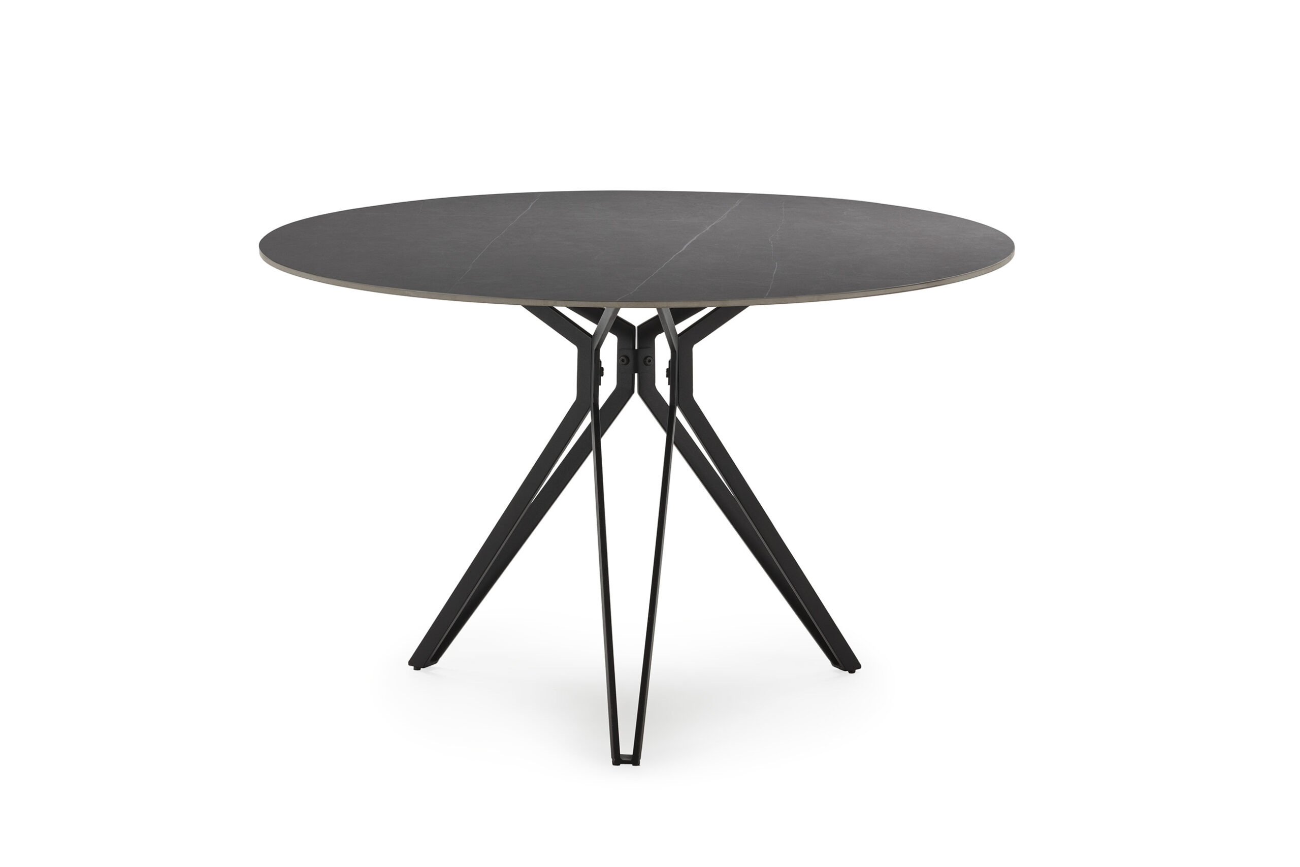 MESA REDONDA AINA 120CM GRIS CLARO PATAS METAL NEG