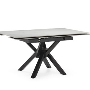 MESA CUADRADA EXT. ARLENE 90/150 BLANCO PATAS META