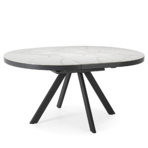 MESA REDONDA EXT. BELA 120/160 CERÁMICA BLANCA BRI