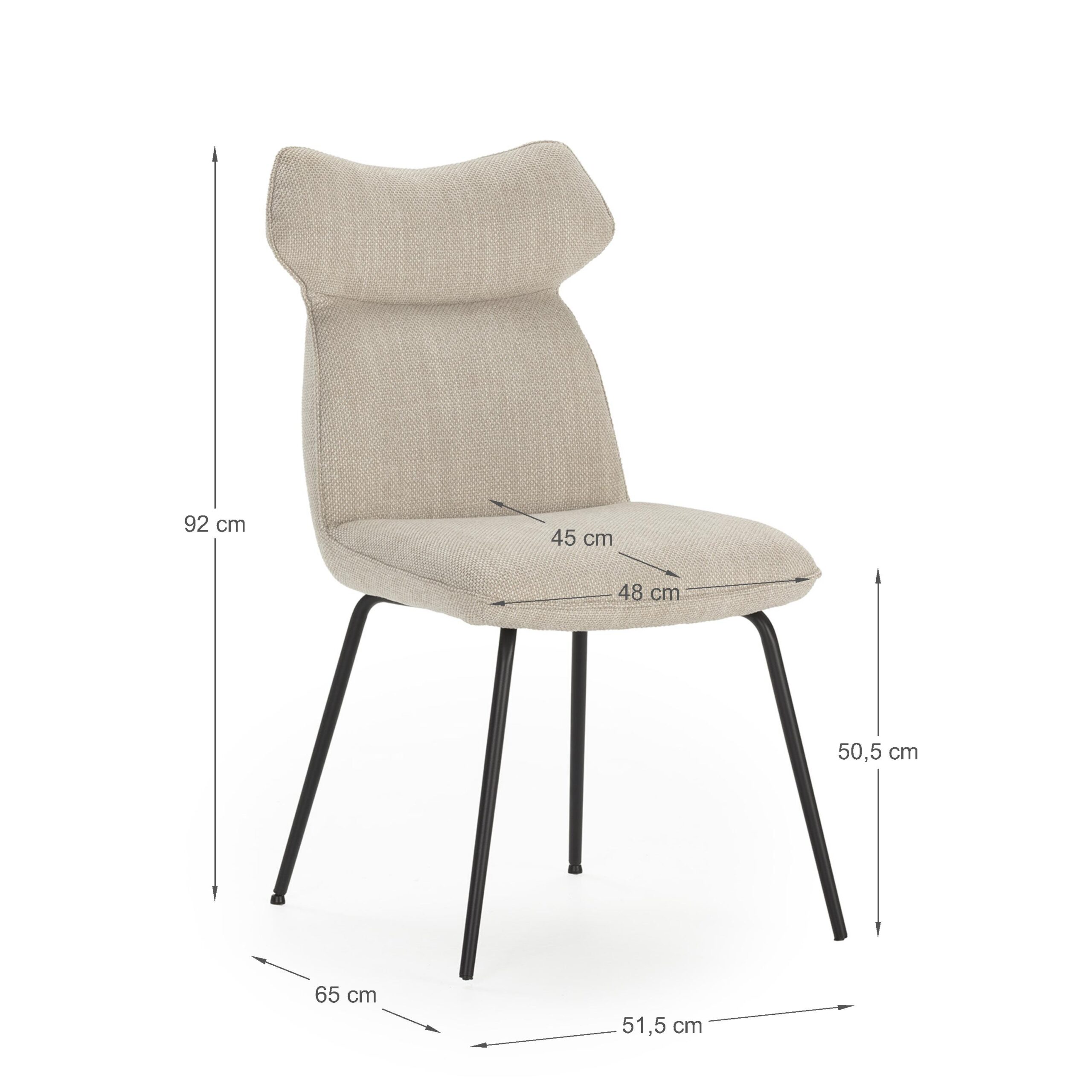 SILLA DARA BEIGE 2P/CAJA - Imagen 3