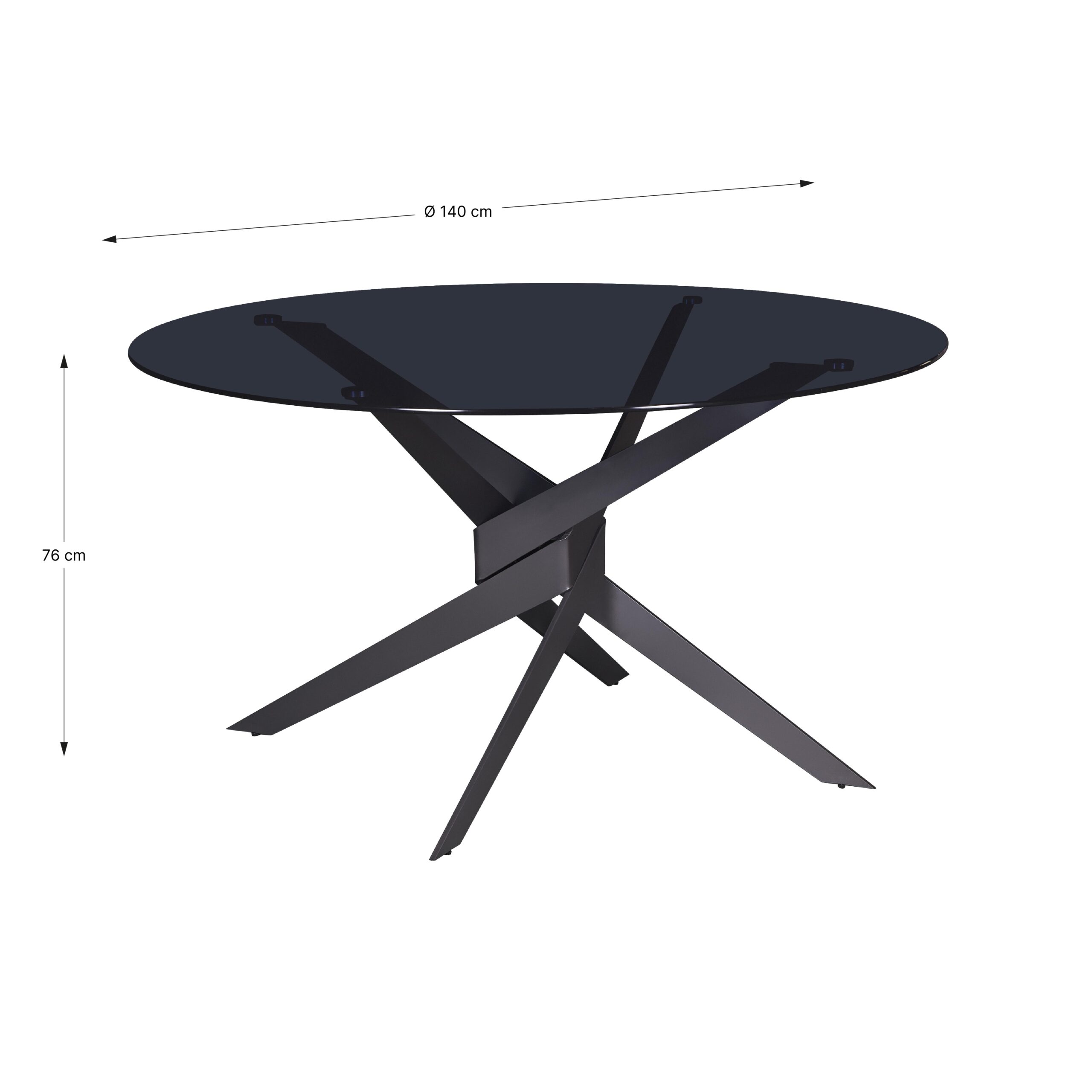 MESA REDONDA JENNA 140CM GRIS/ PATA GRIS - Imagen 3