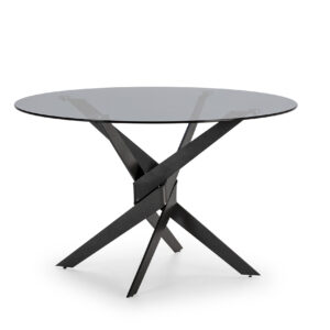 MESA REDONDA JENNA 120CM GRIS/ PATA GRIS