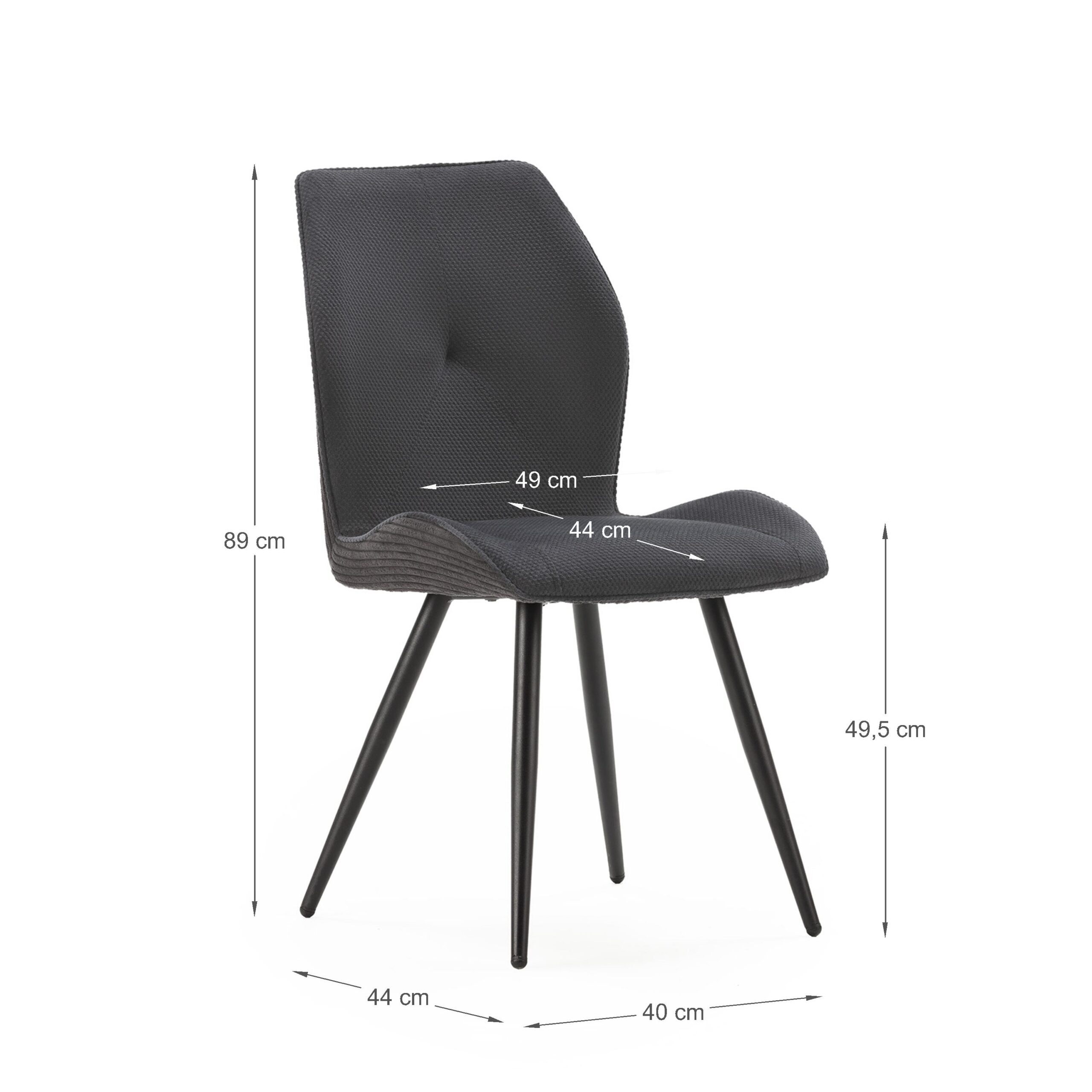 SILLA ADAYA NEGRO 2P/CAJA - Imagen 3