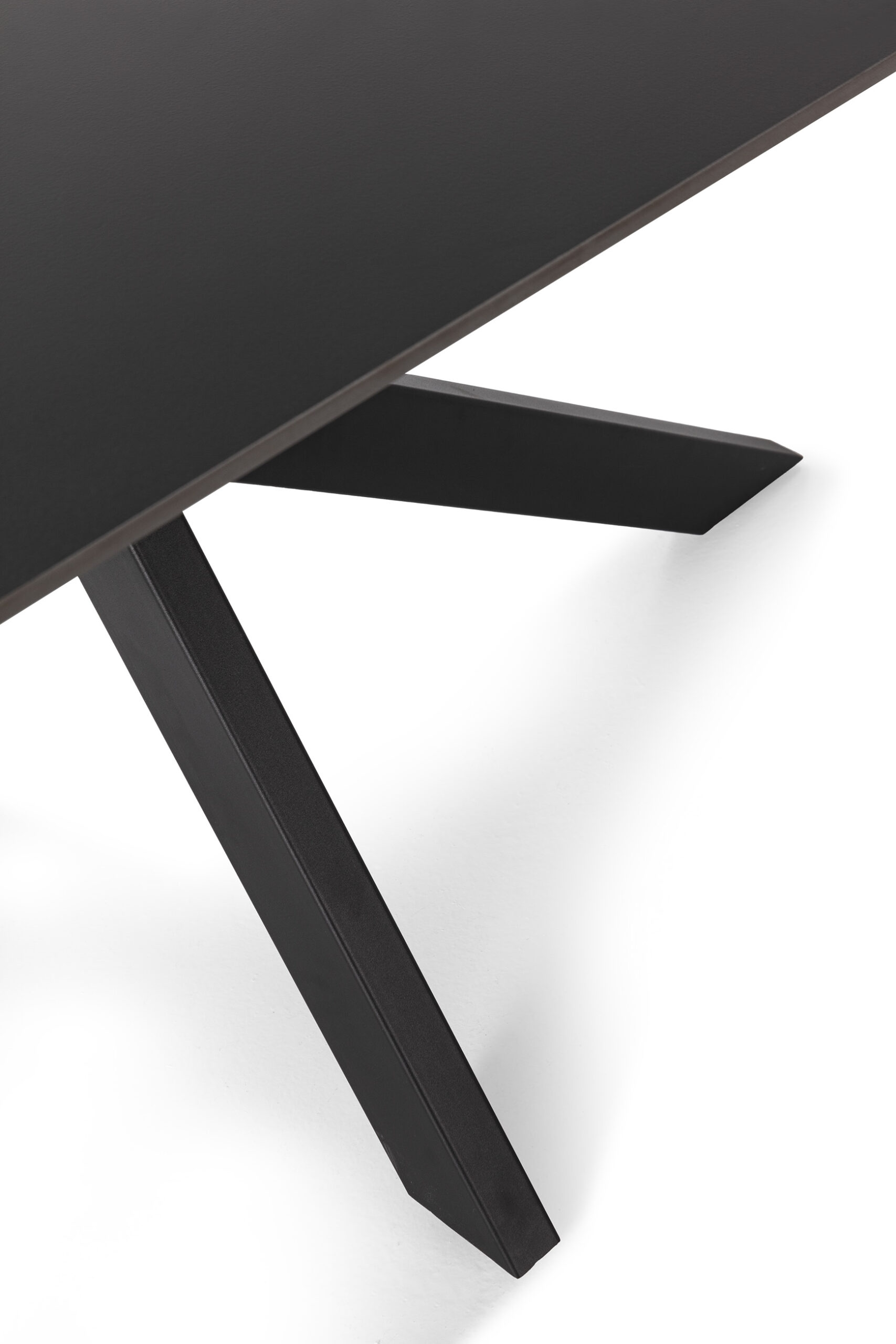 MESA RECT. BIMBA CERÁMICA NEGRA PIE NEGRO - Imagen 4