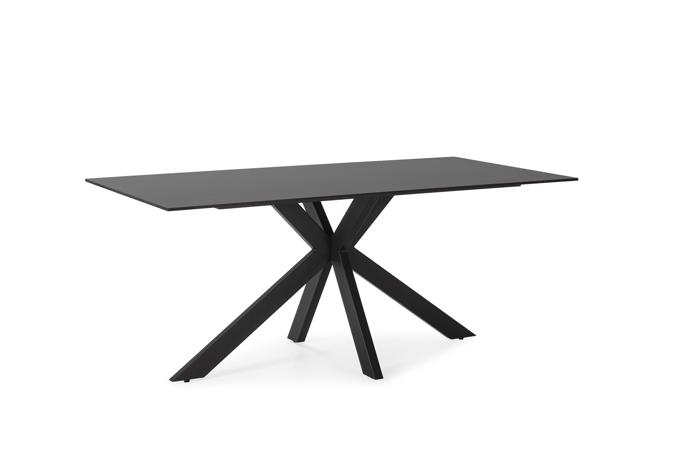 MESA RECT. BIMBA CERÁMICA NEGRA PIE NEGRO