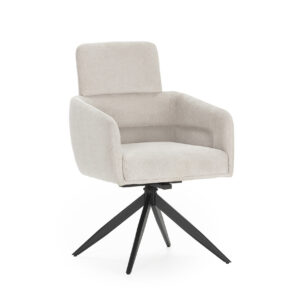 SILLON GIRATORIO AIXA GRIS CLARO/PATA NEGRA 2P/CAJ