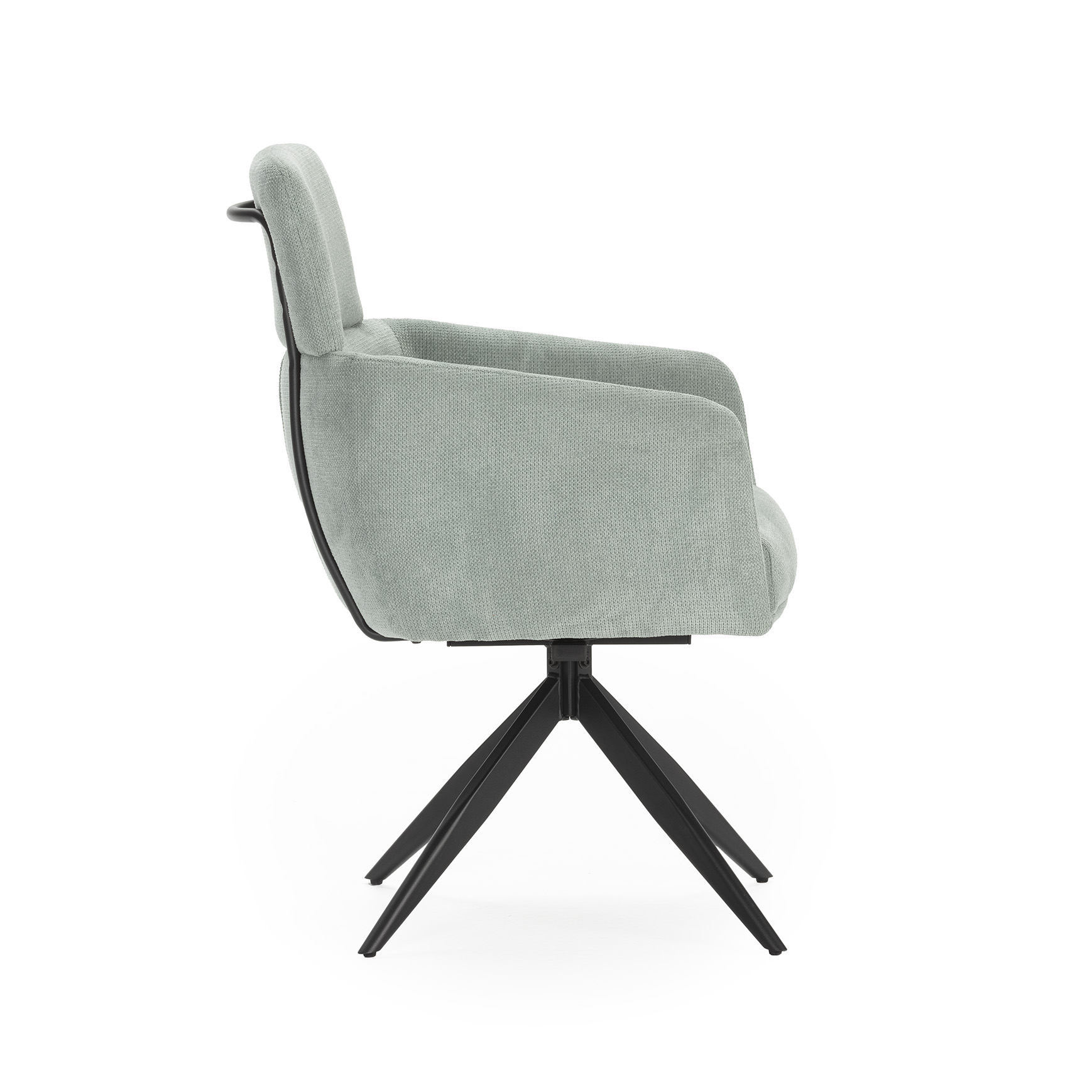 SILLON GIRATORIO AIXA TURQUESA/PATAS NEGRAS 2P/CAJ