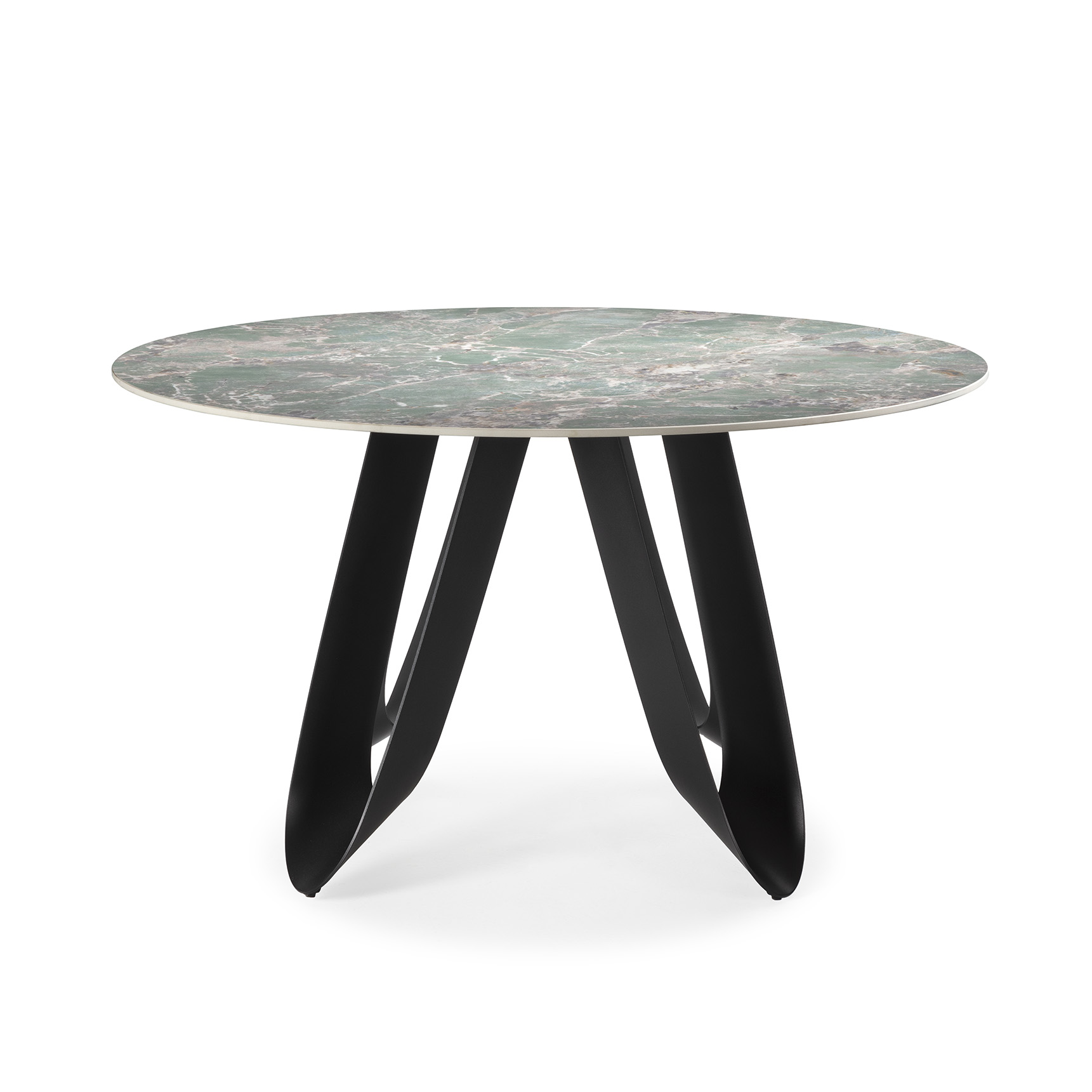 MESA REDONDA AILA 135CM CERAMICA VERDE PIE NEGRO - Imagen 5