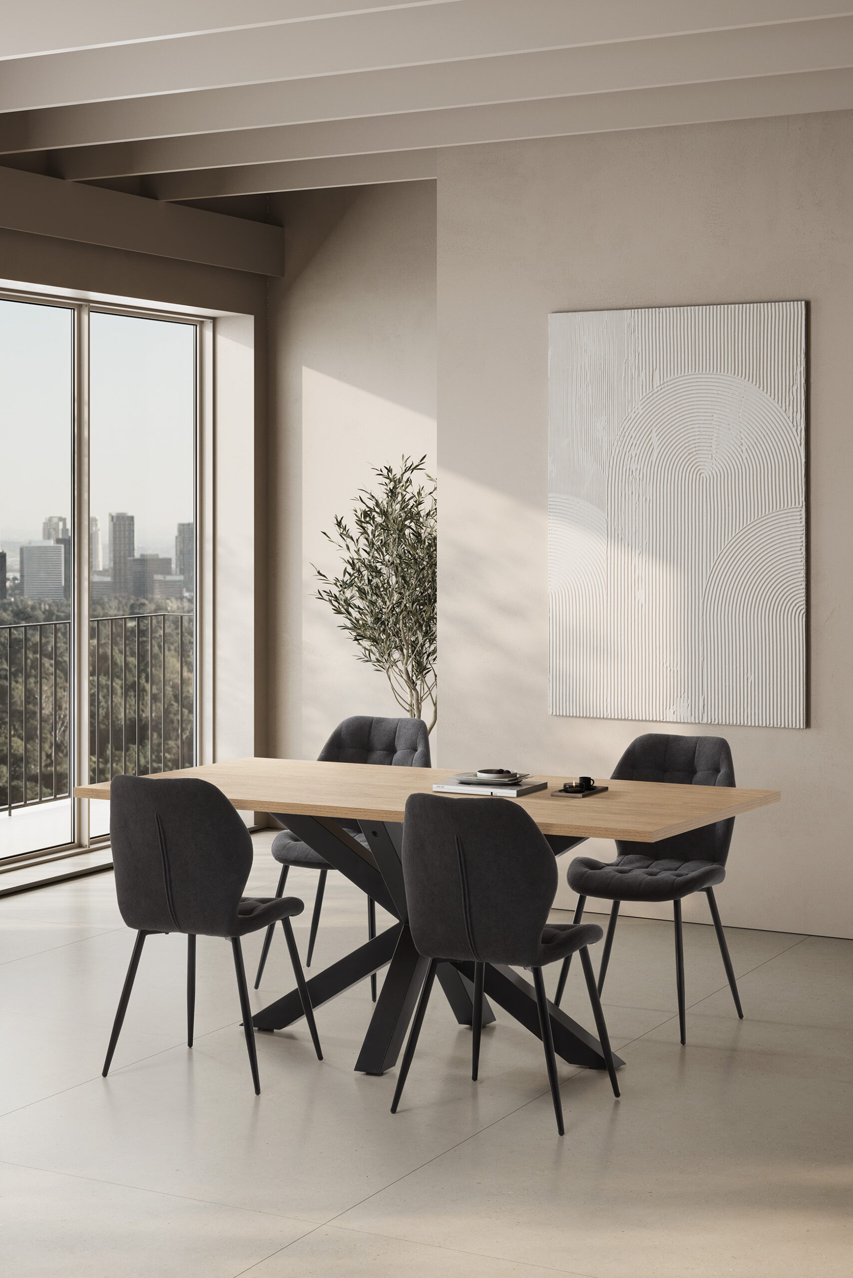 SILLA NALU GRIS OSCURO 4P/CAJA - Imagen 3