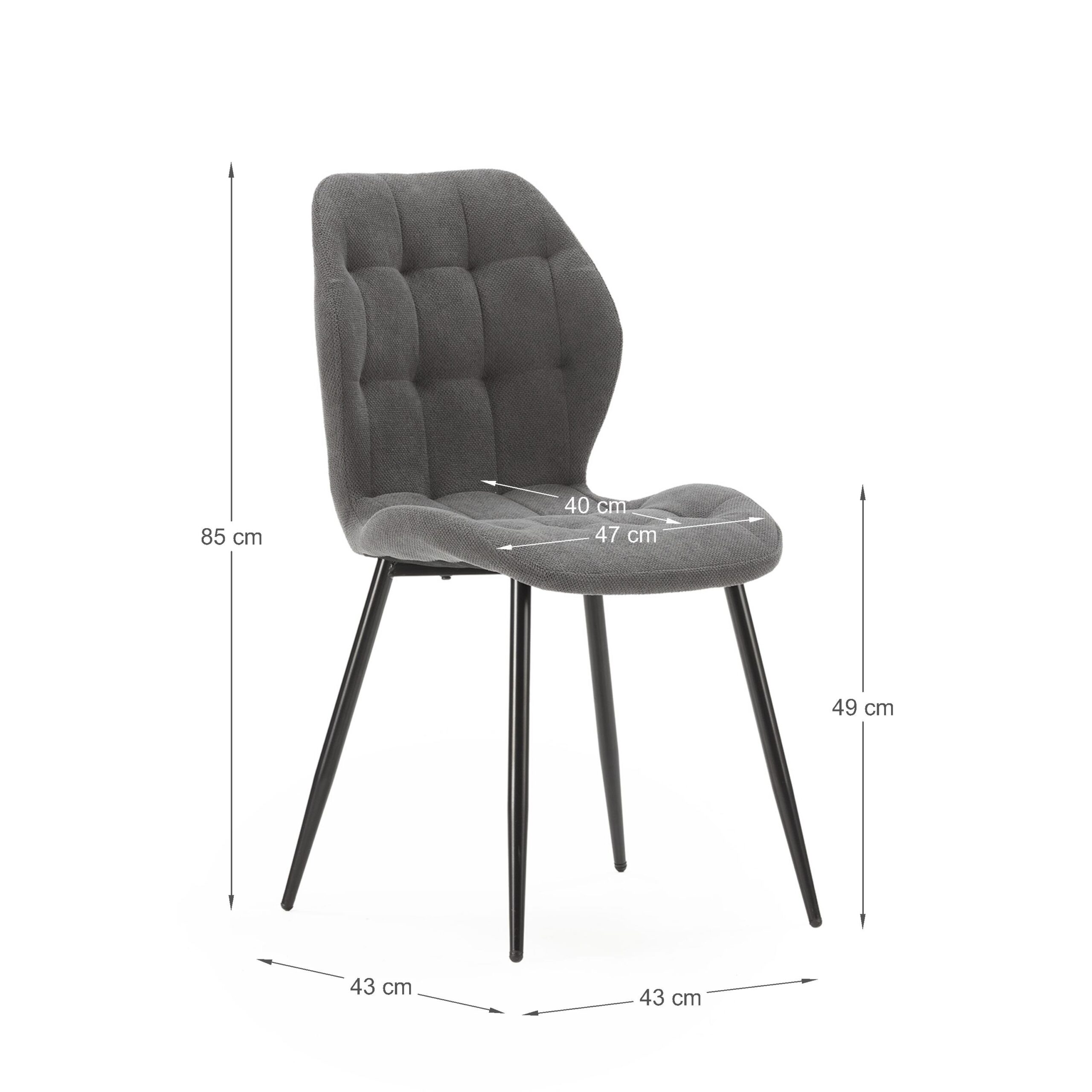 SILLA NALU GRIS OSCURO 4P/CAJA - Imagen 4