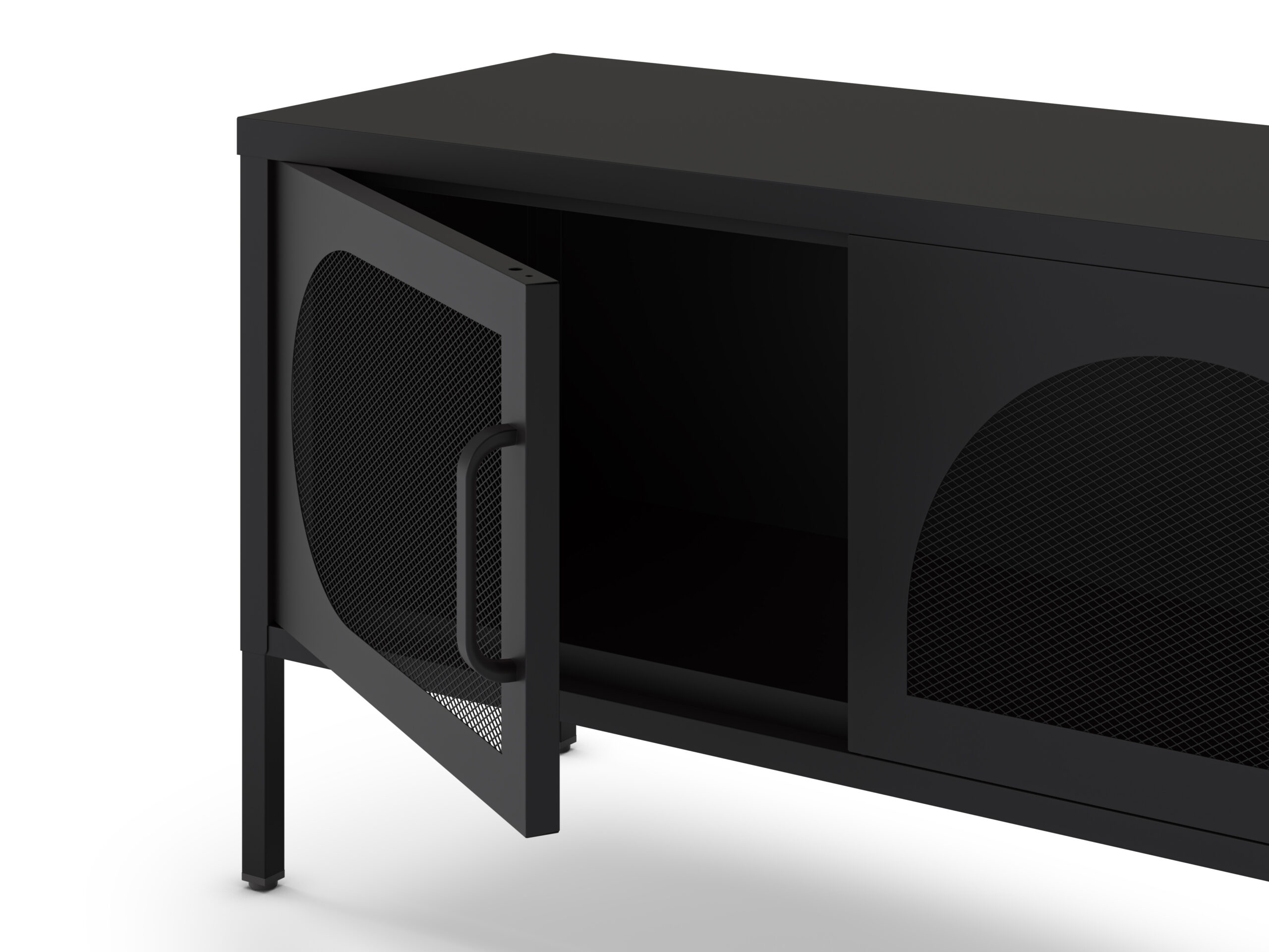 MUEBLE TV TAYRA 4P 180CM NEGRO - Imagen 5