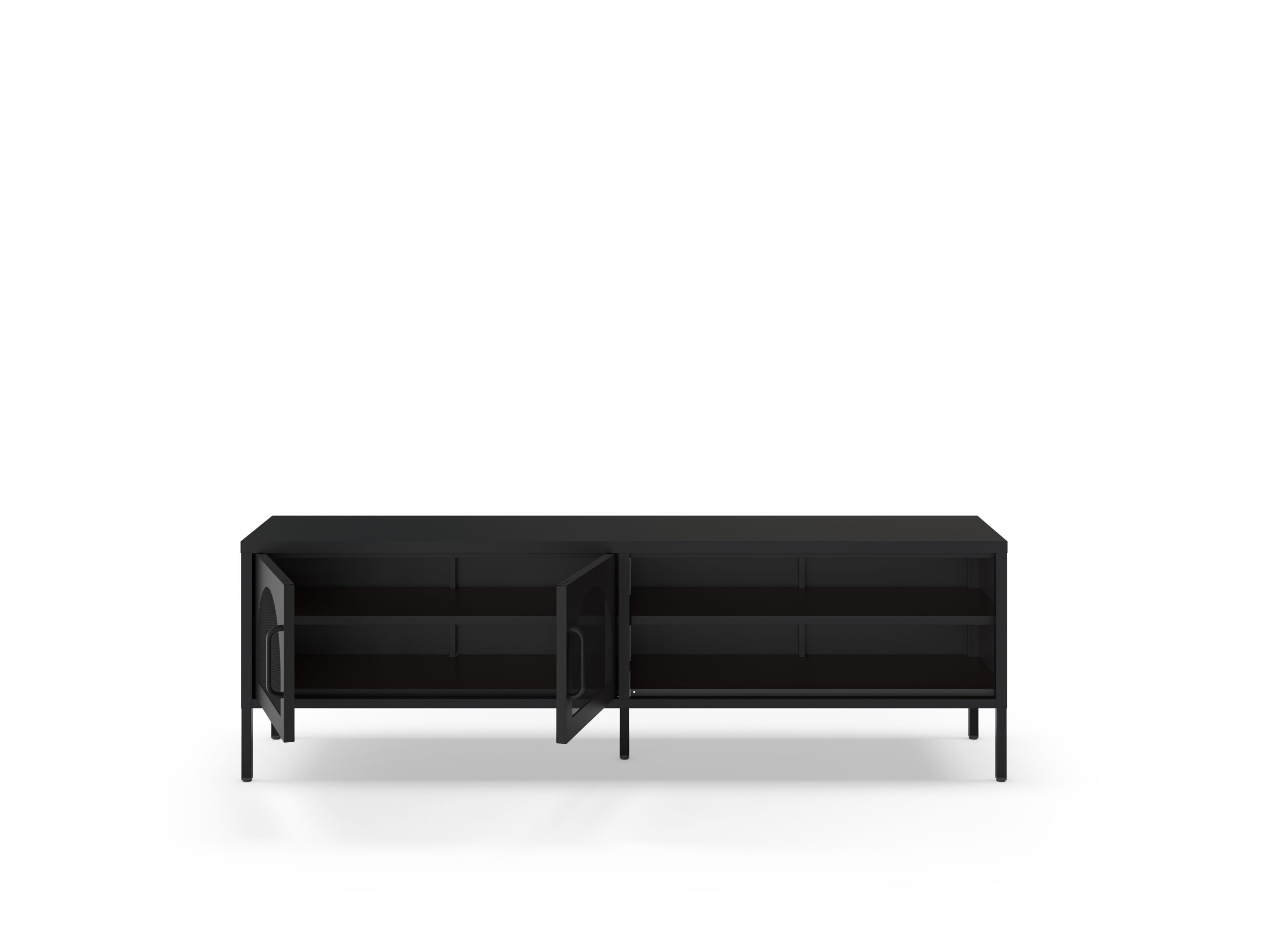 MUEBLE TV DIORA 2P2H 160CM NEGRO - Imagen 2
