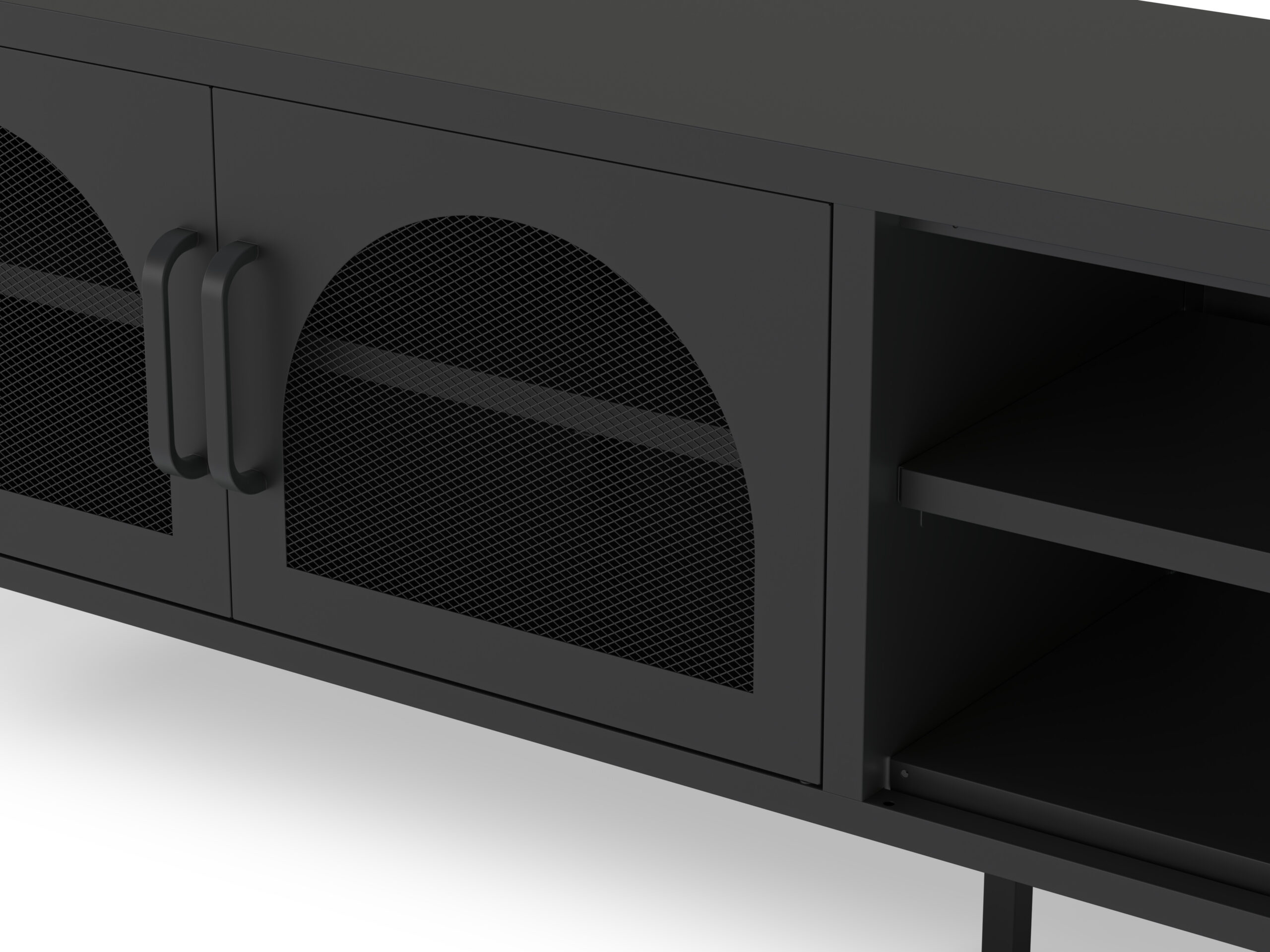 MUEBLE TV DIORA 2P2H 160CM NEGRO - Imagen 5