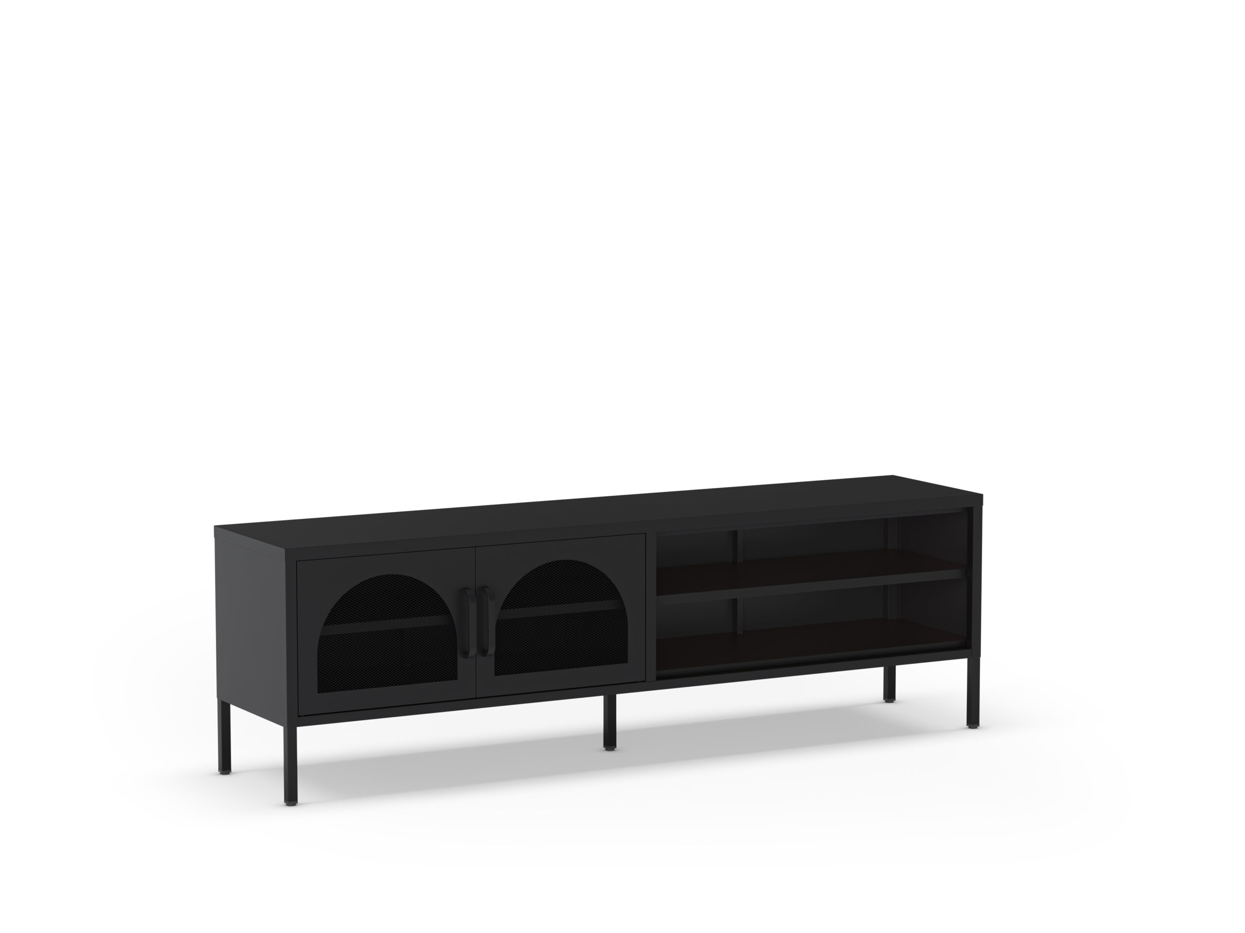MUEBLE TV DIORA 2P2H 160CM NEGRO